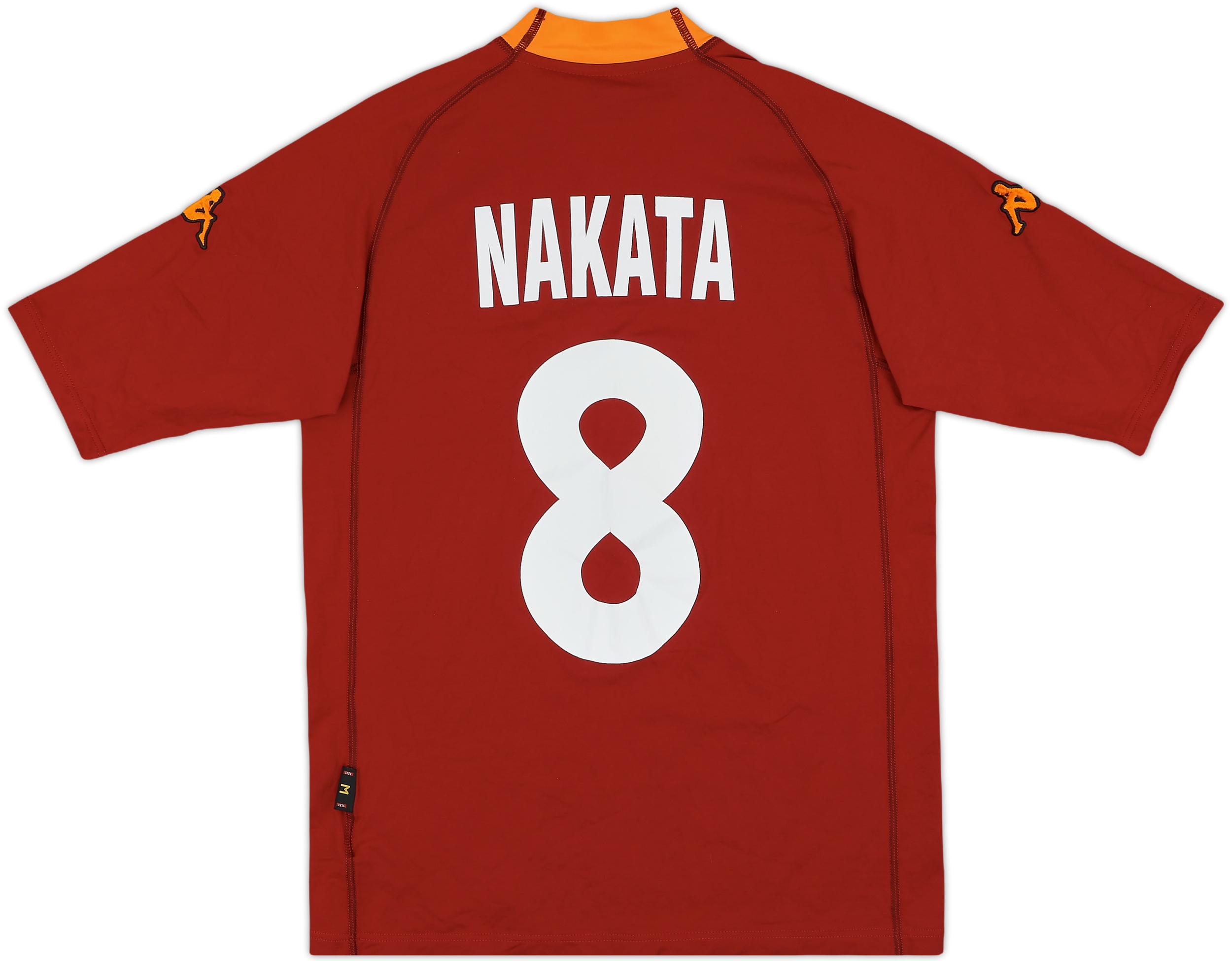 00/01Kappa AS Roma No.8 NAKATA 2000-01 Roma Home Shirt Nakata #8 - 7/10 - (M)
