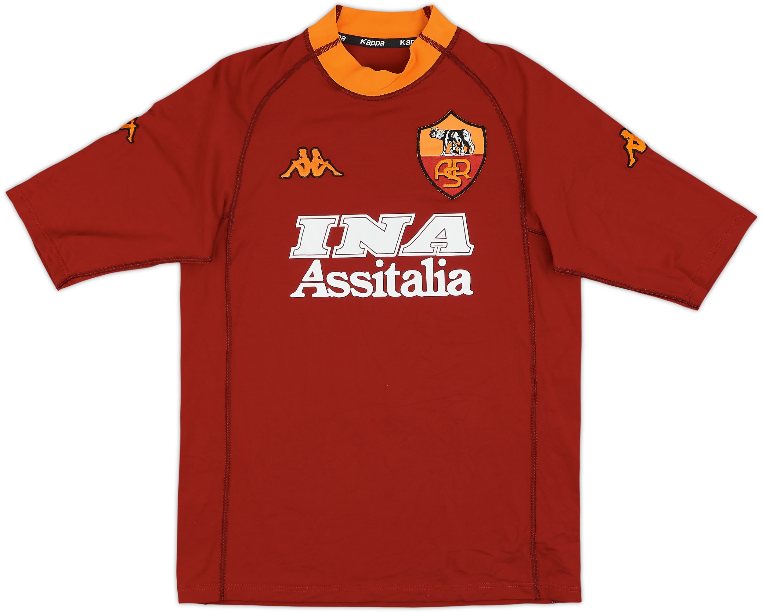 00/01Kappa　AS Roma No.8 NAKATA 2000-01 Roma Home Shirt Nakata #8 - 6/10 - (S)