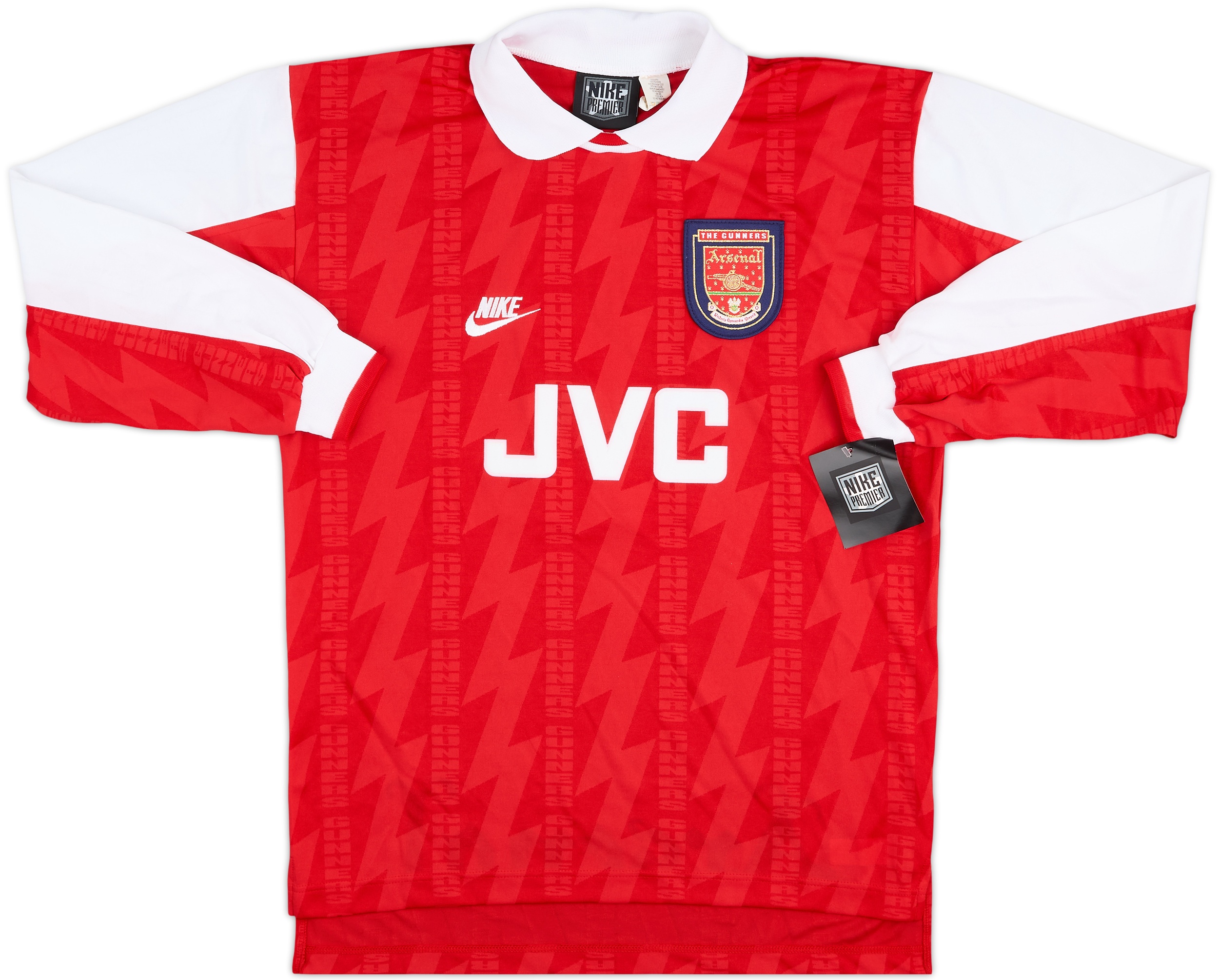 美品 アーセナル Arsenal 94-96 ユニフォーム NIKE サッカー 1994-96 Arsenal Player Issue Home L/S Shirt #2 (M)