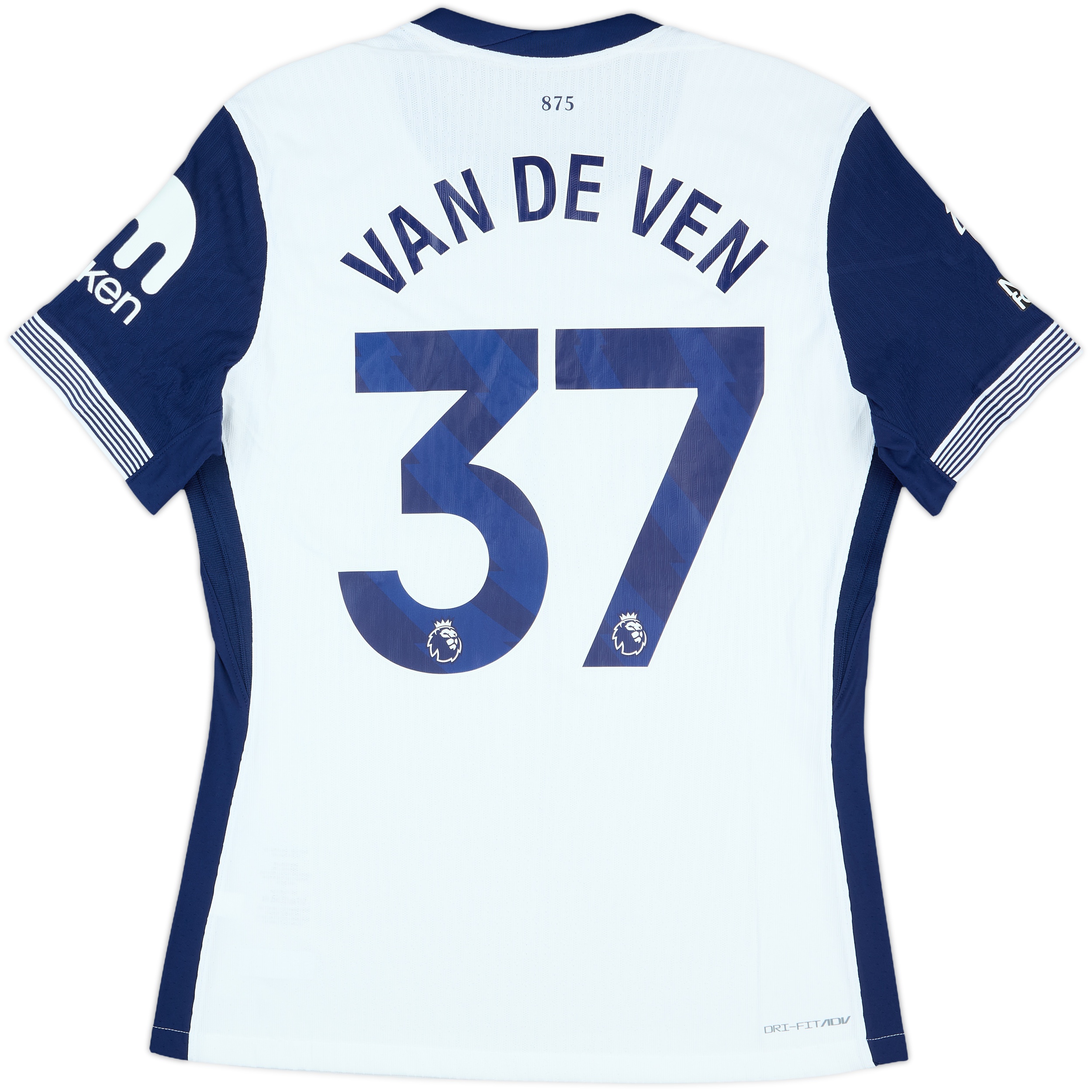 2024-25 Tottenham Match Issue Home Shirt van de Ven #37