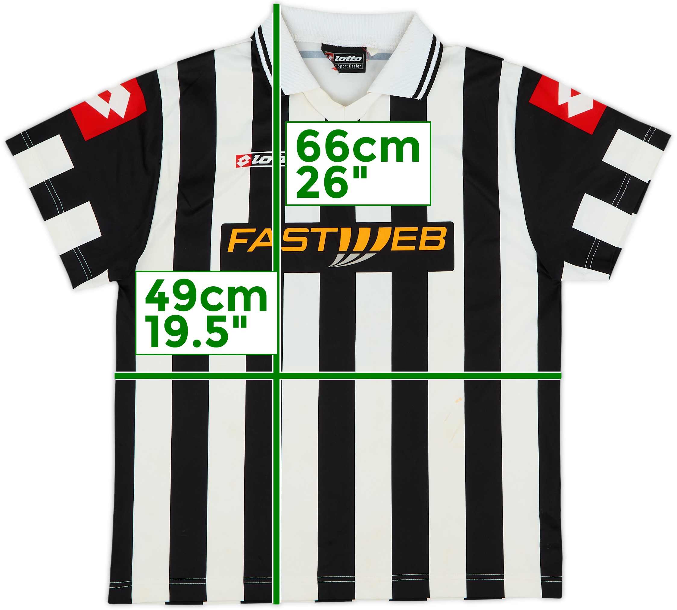 【lotto】\"Juventus game shirt\" 2001 JUVENTUS 2001/02 HOME FOOTBALL SHIRT (M