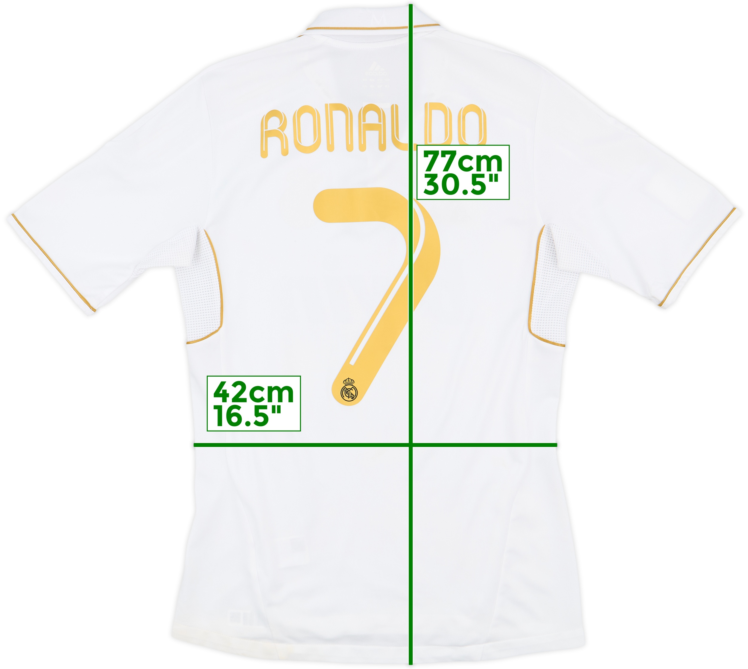 ウェア Real Madrid 2011 #7 Ronaldo UCL shirt 2011-12 Real Madrid Home Shirt Ronaldo #7 - 7/10 - (S)
