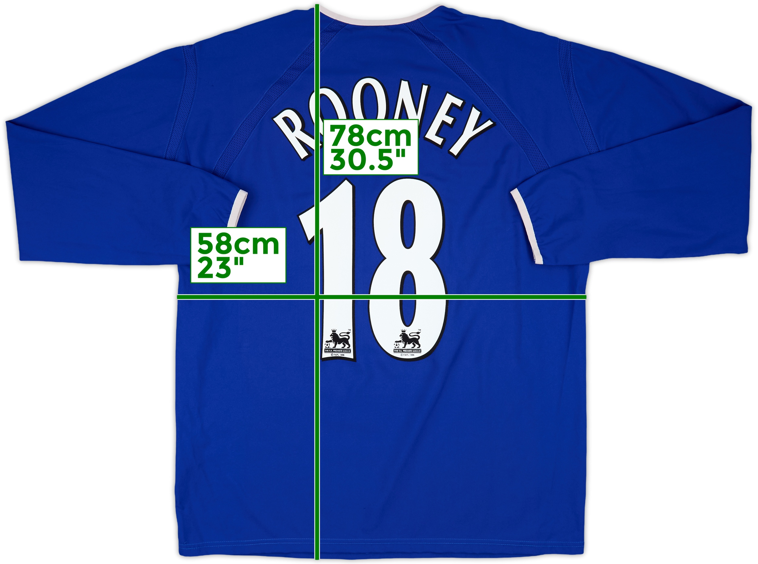 エバートン Rooney 18 シャツ Lサイズ 2003-04 Everton Home L/S Shirt Rooney #18 - 8/10 - (L)