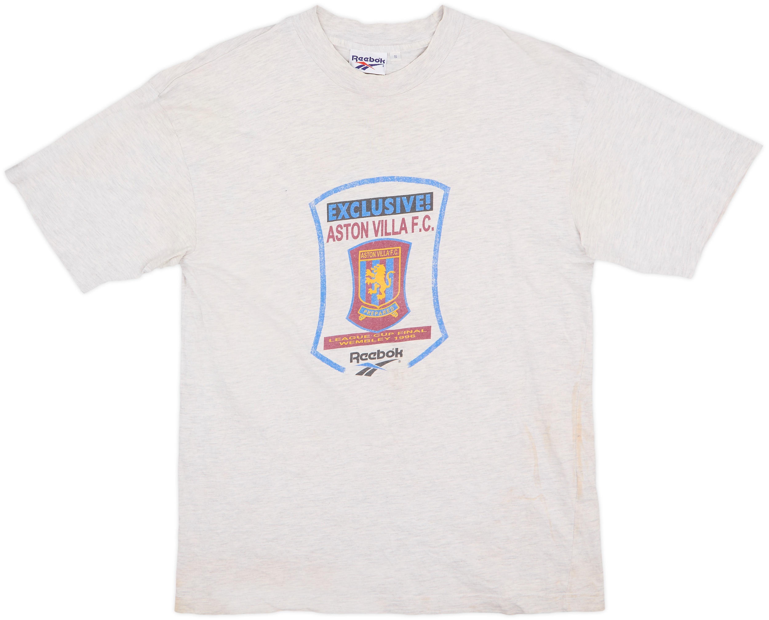 1995-96 Aston Villa Reebok League Cup Final 1996 Cotton Tee - 6/10