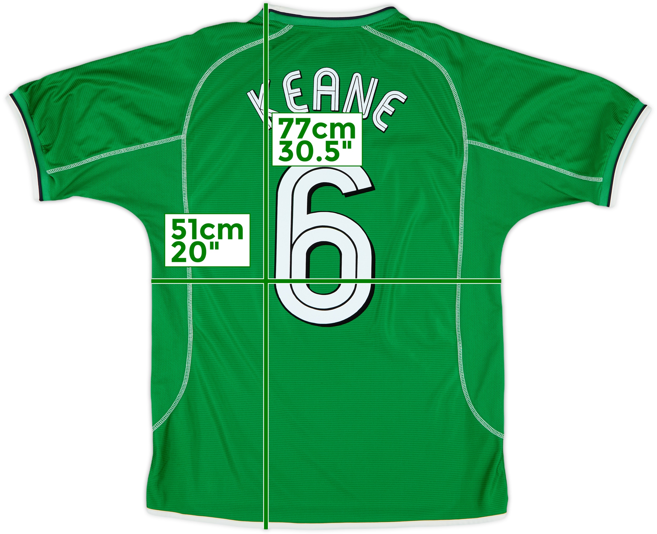 2002-03 Ireland Home Shirt Keane #6 - 8/10 - (M)