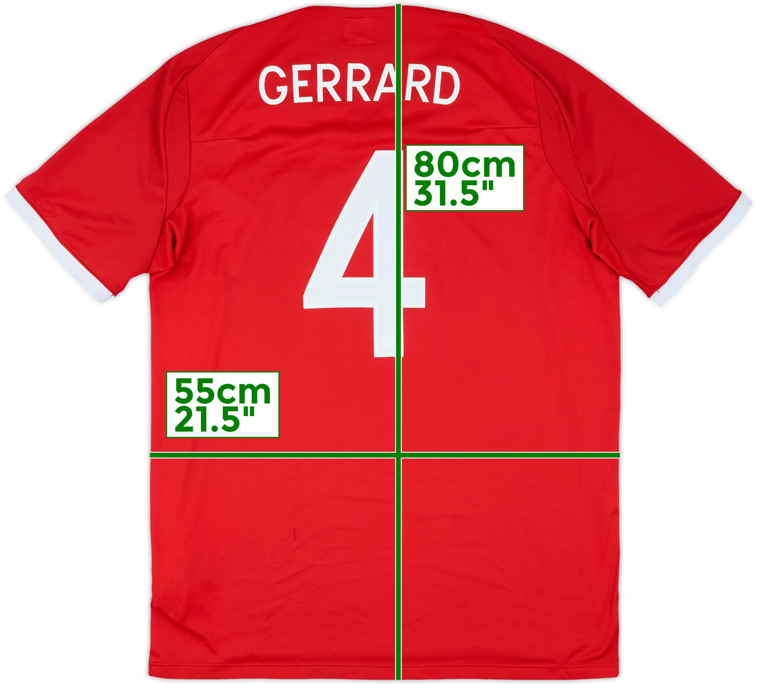 イングランド代表 GERRARD 4番 シャツ Steven Gerrard #4 Trikot England Football Shirt Umbro Red