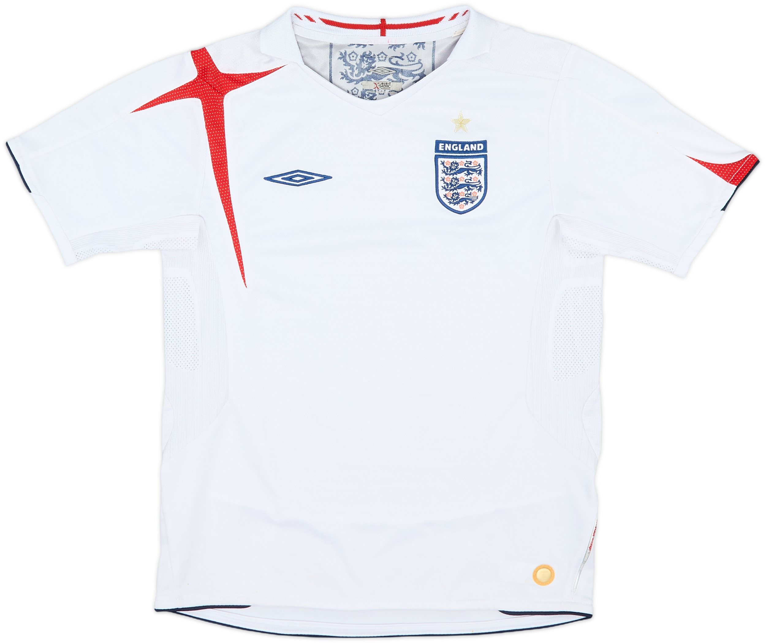 2005-07 England Home Shirt - 6/10 - (L.Boys)
