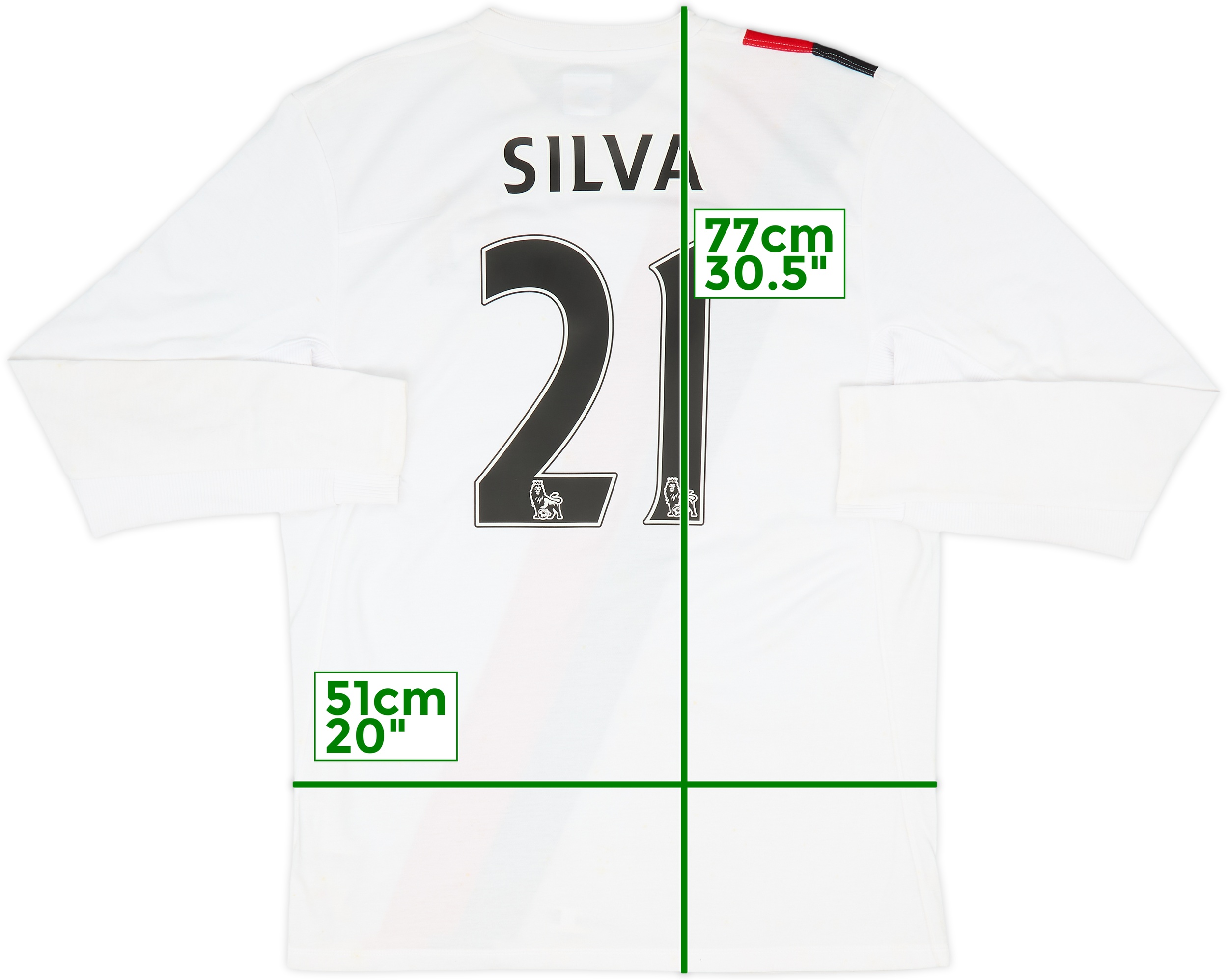 マンチェスター・シティ SILVA 21番 シャツ 2010-12 Manchester City Away Shirt Silva #21 - 8/10 - (L)