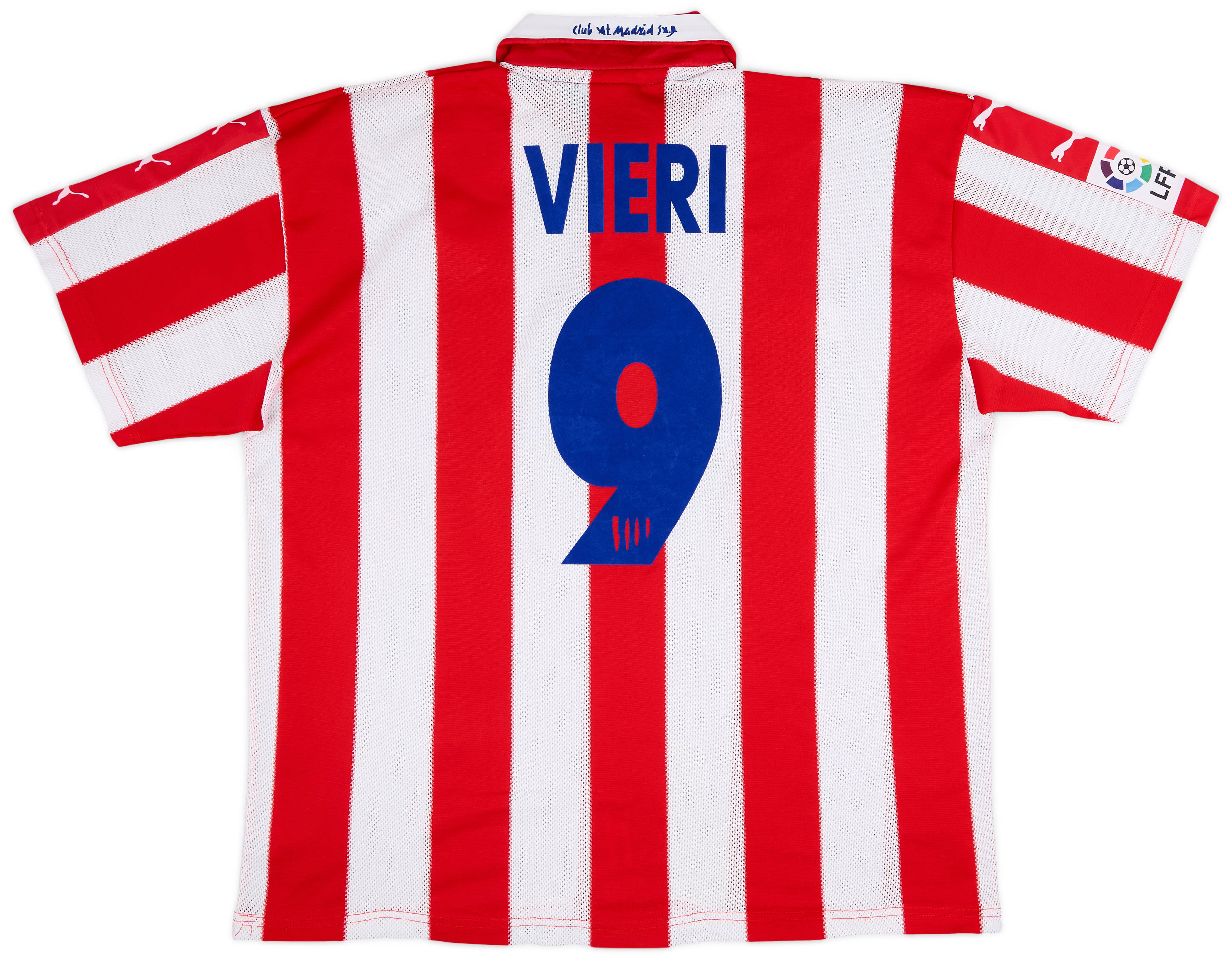 1997-98 Atletico Madrid Home Shirt Vieri #9 - 4/10 - (XL)