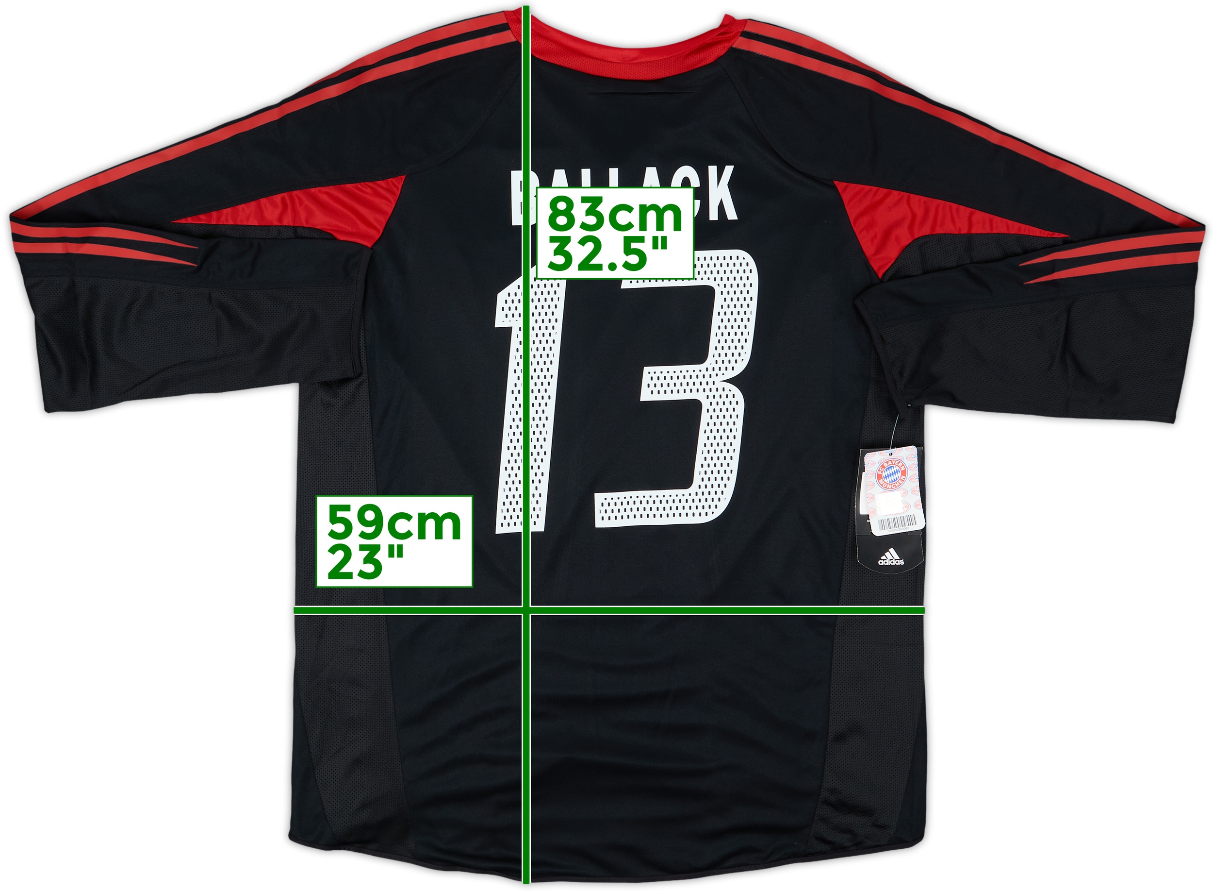 2004-05 Bayern Munich Player Issue CL Shirt Ballack #13 (XL)
