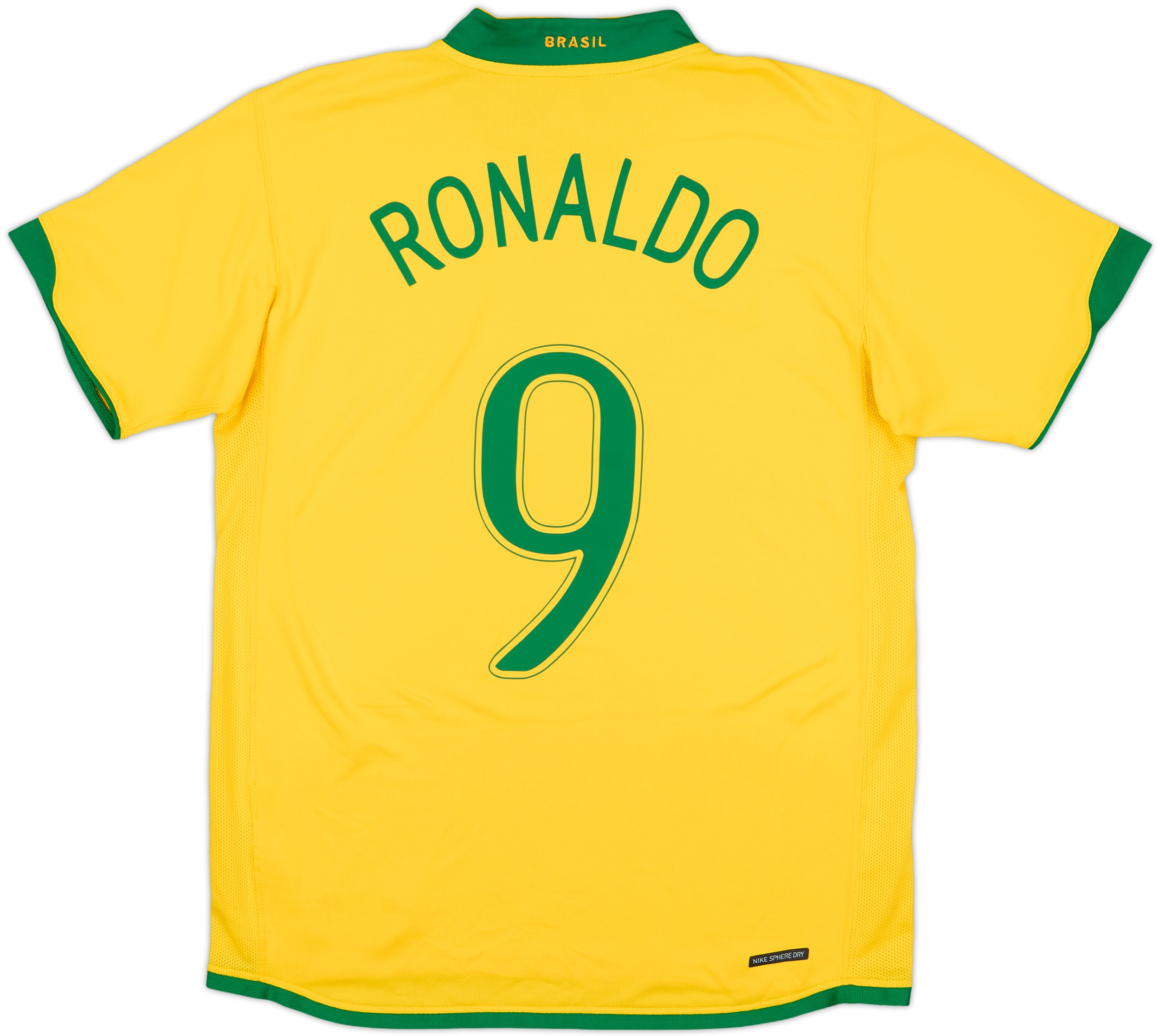 2006-08 Brazil Home Shirt Ronaldo #9 - 8/10 - (S)
