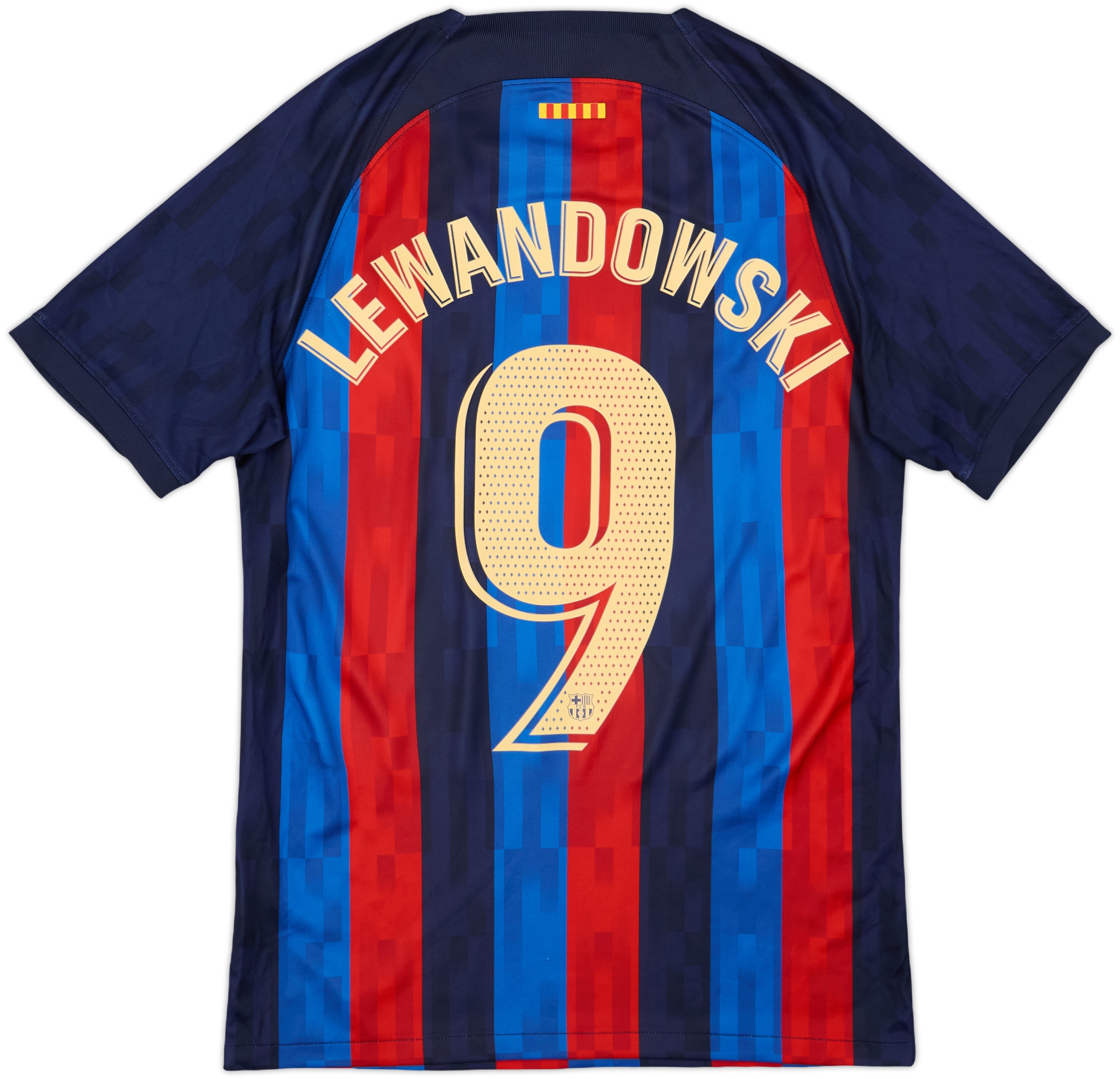 2022-23 Barcelona Home Shirt Lewandowski #9 - 9/10 - (S)