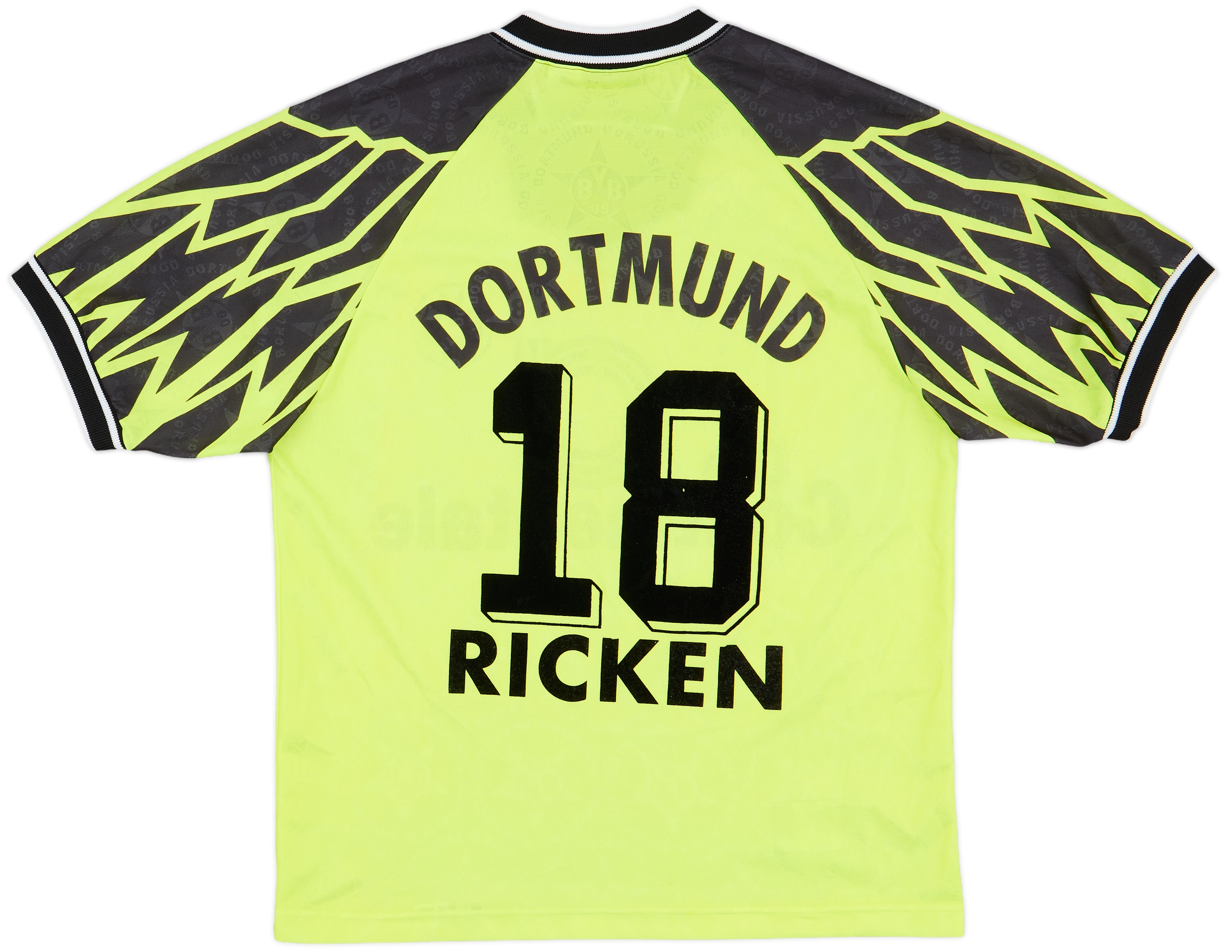 1994-95 Borussia Dortmund Home Shirt Ricken #18 - 8/10 - (S)