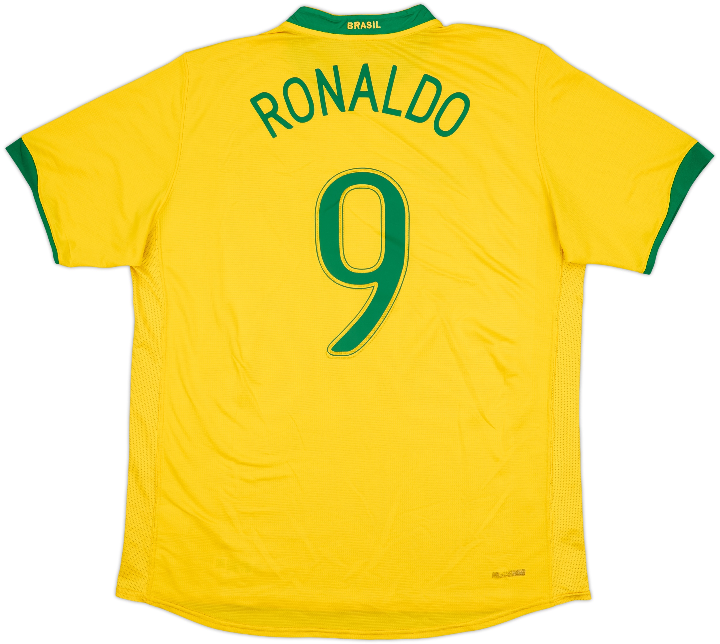 2006-08 Brazil Home Shirt Ronaldo #9 - 6/10 - (M)