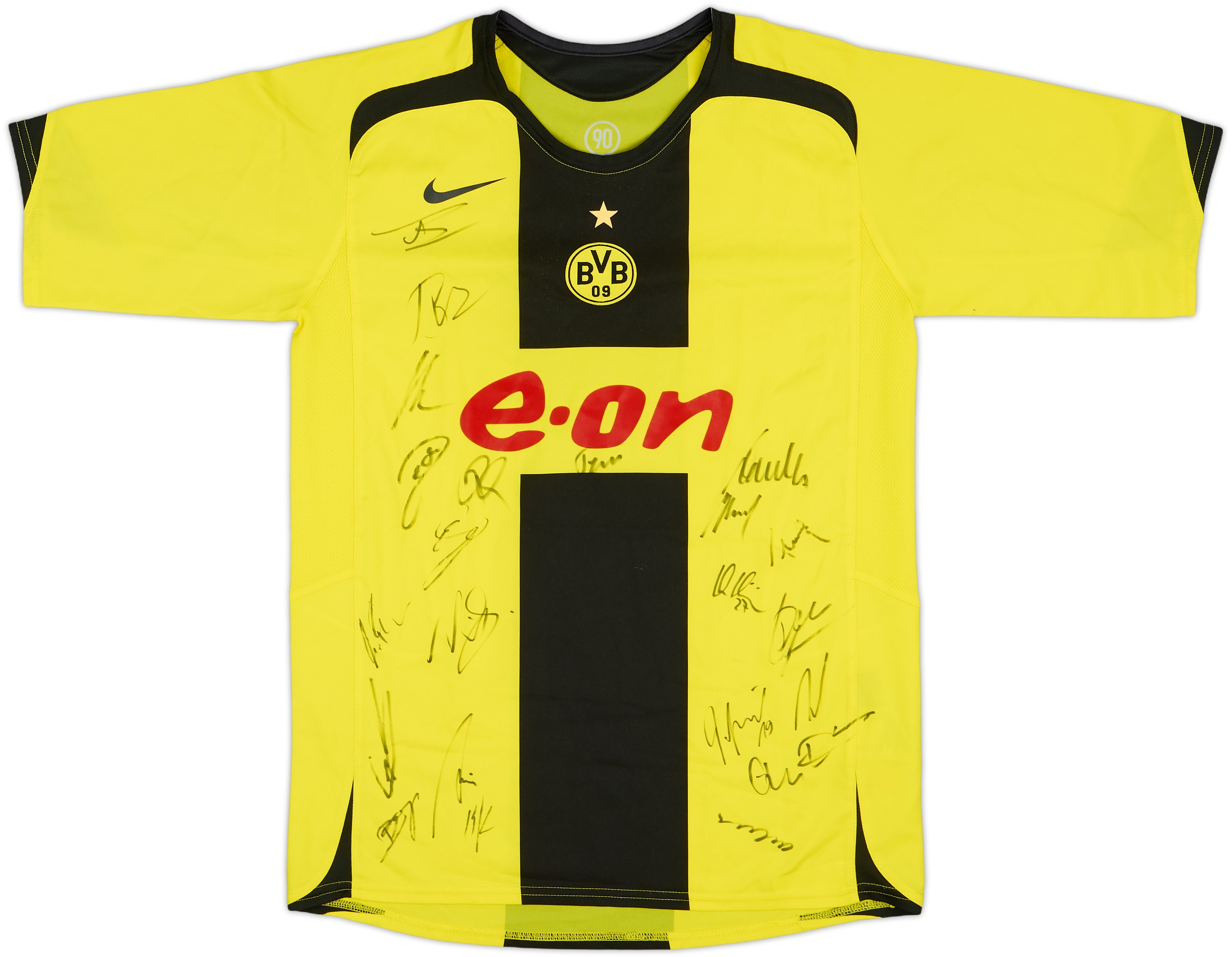 ウェア 04-05 Dortmund Signature Game Shirt 2005-06 Borussia Dortmund Squad Signed Home Shirt - 8/10 - (S)