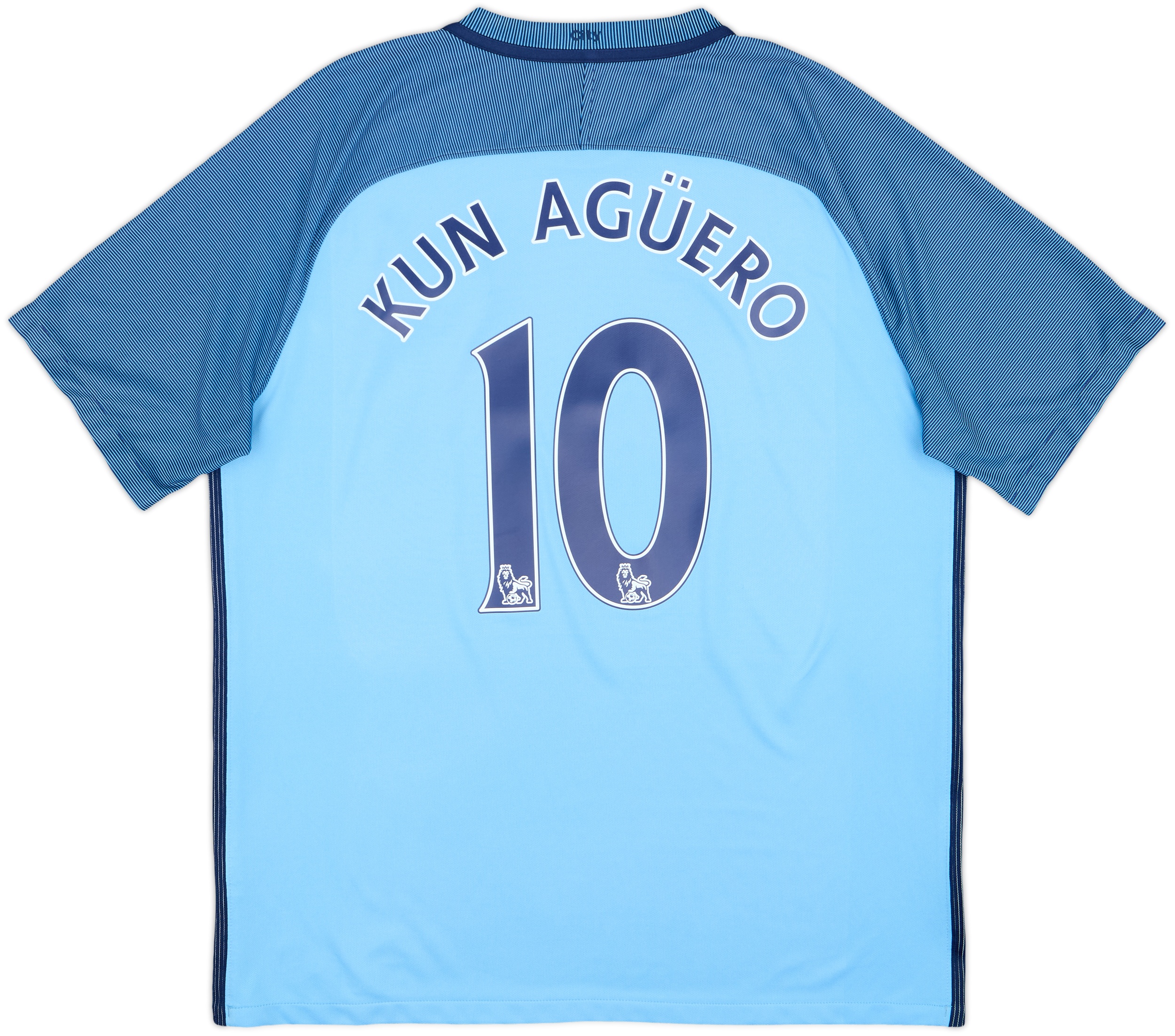 2016-17 Manchester City Home Shirt Kun Aguero #10 - 7/10 - (XL)