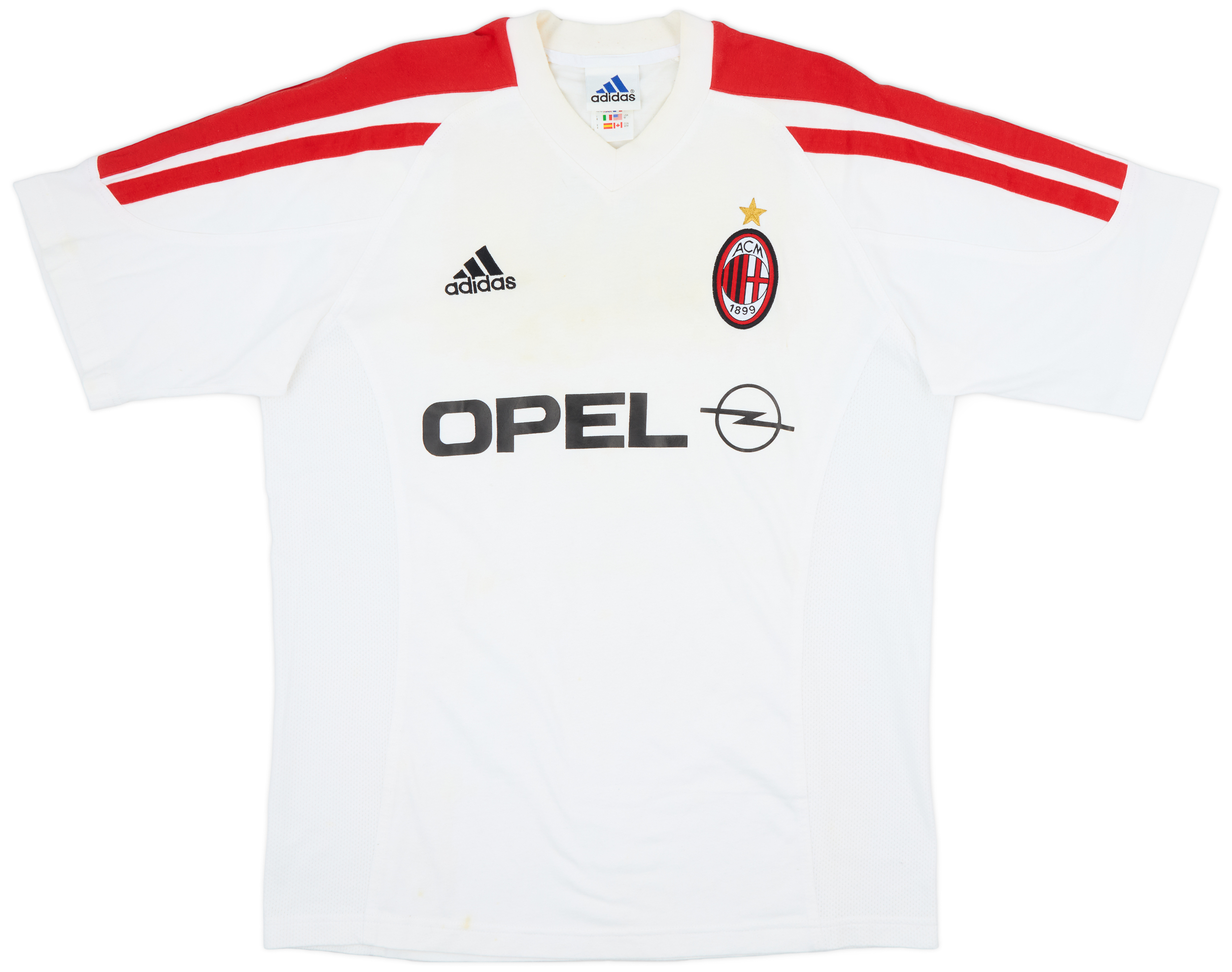 2000-02 AC Milan adidas Training Shirt - 7/10 - (M/L)