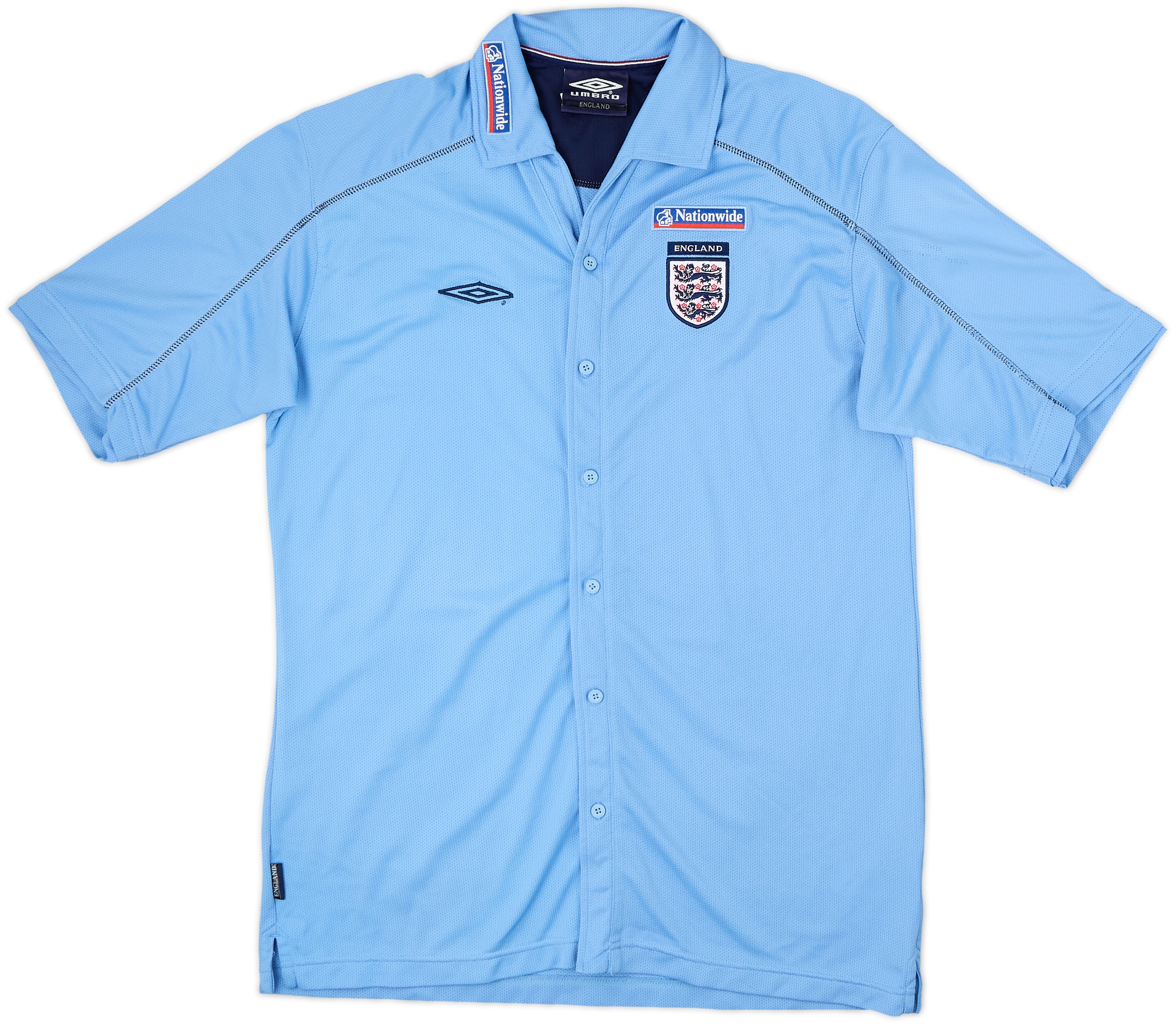 02-04 England UMBRO正規品 2002-04 England Umbro Button-Up Shirt - 8/10 - (XL)