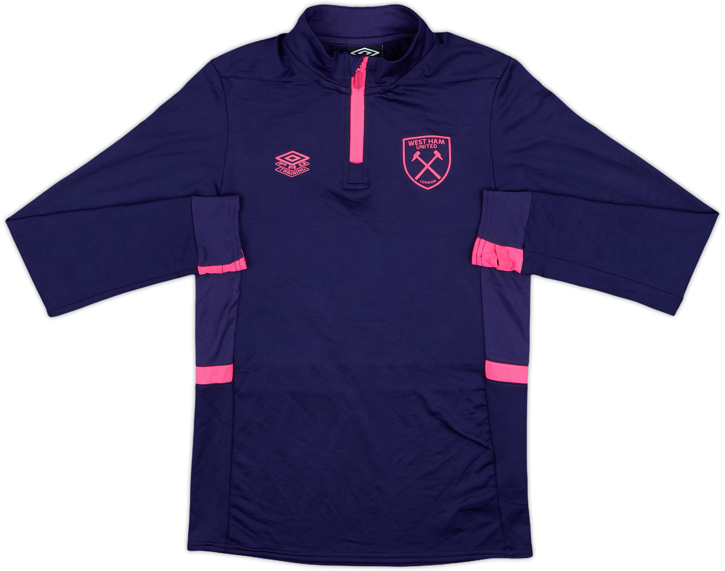 2023-24 West Ham Umbro 1/4 Zip Training Top - 8/10 - (L.Boys)