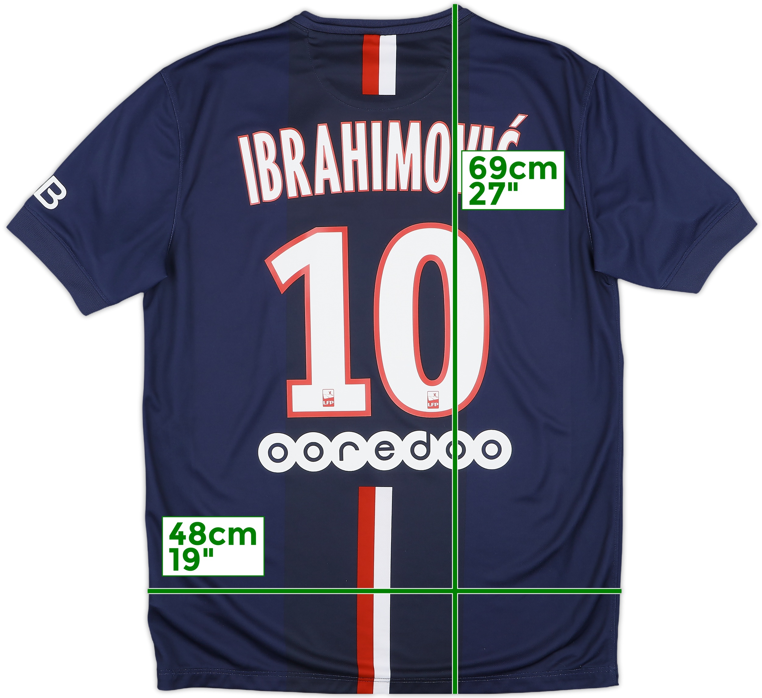 2014-15 Paris Saint-Germain Home Shirt Ibrahimovic #10 - 8