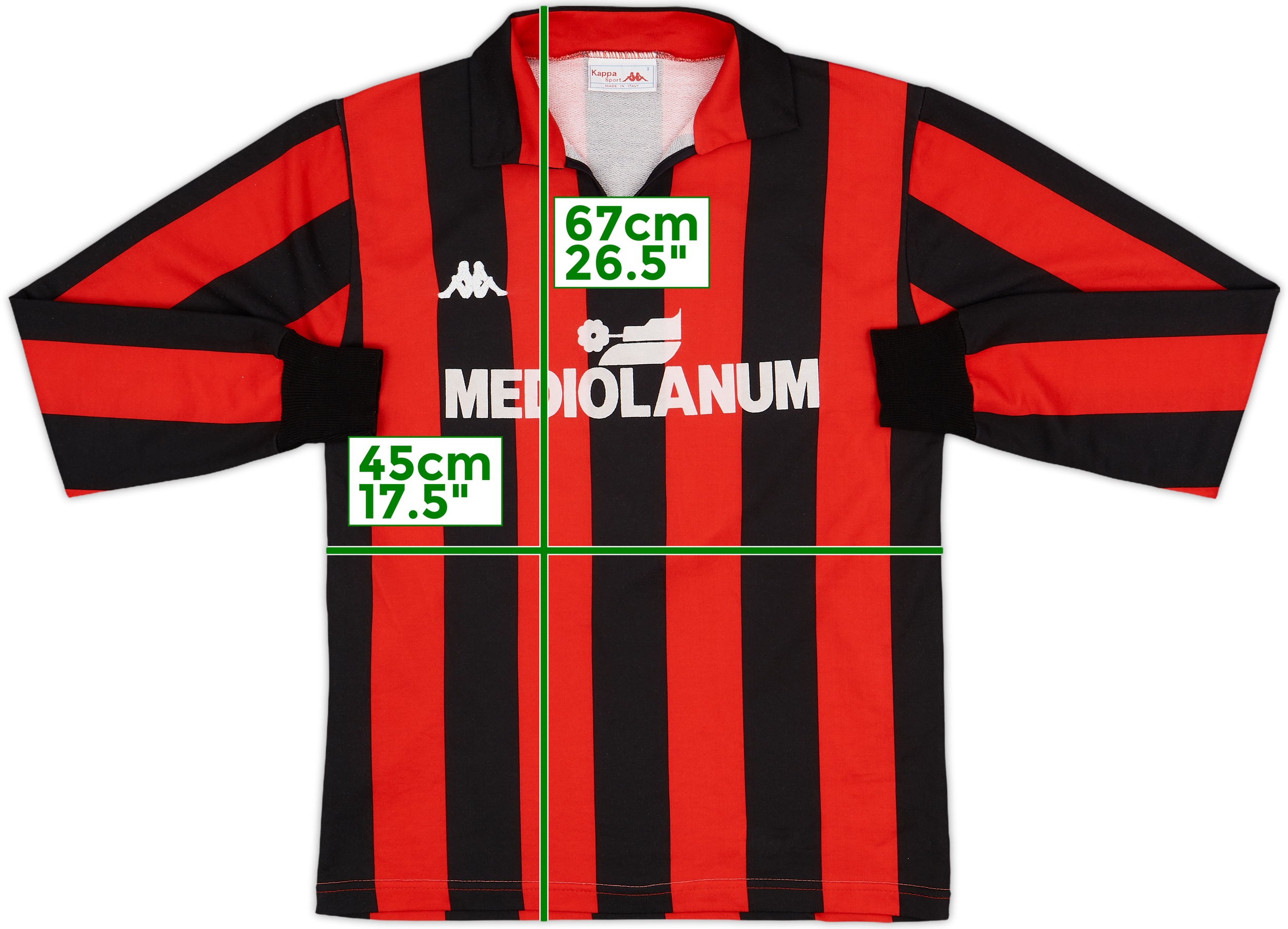 88”AC.MILAN イタリア製Kappa 社 ジャージMediolanum 1988-90 AC Milan Kappa Track Jacket - 8/10 - (L)