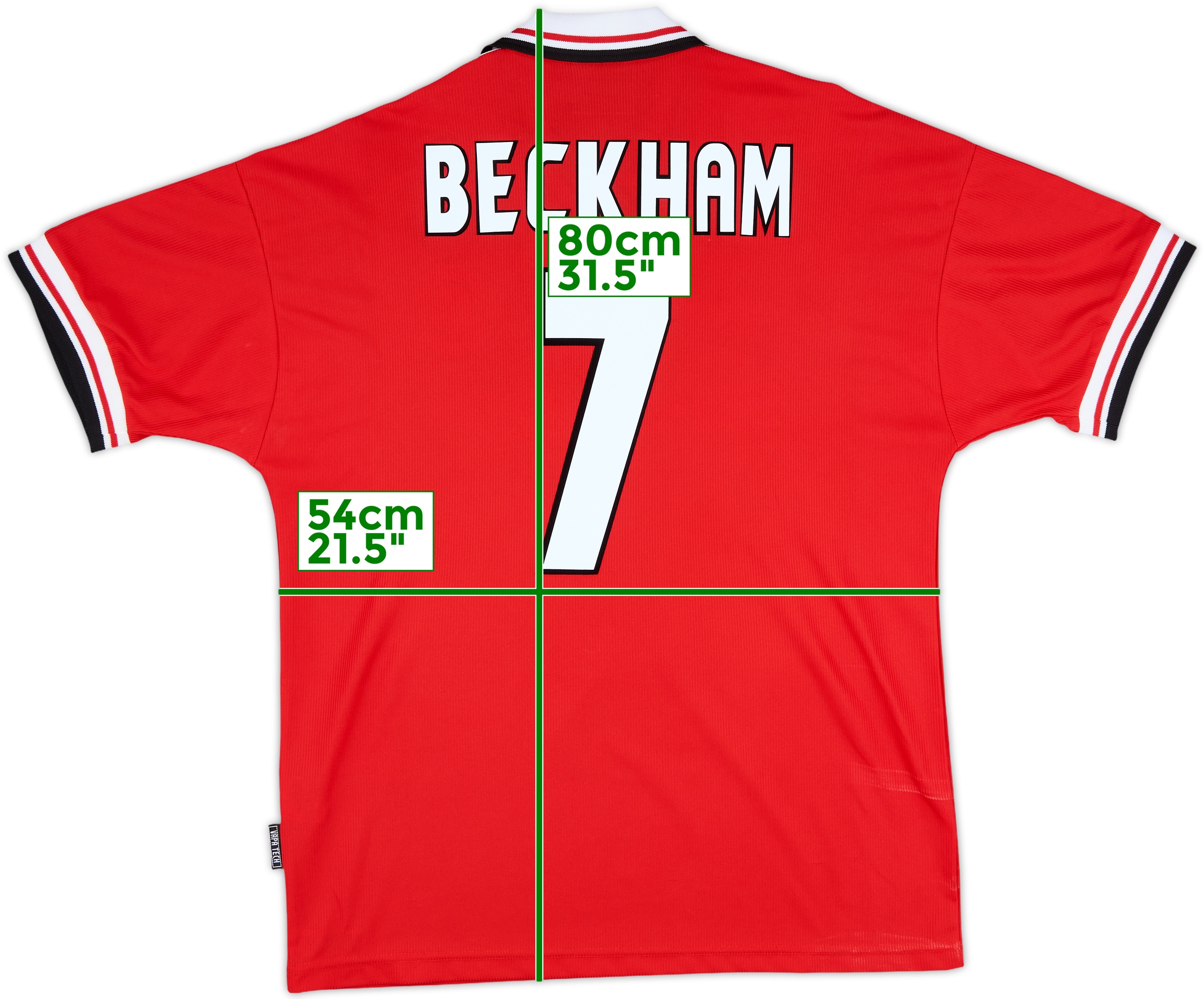 1998-00 Manchester United Home Shirt Beckham #7 - 7/10 - (L)