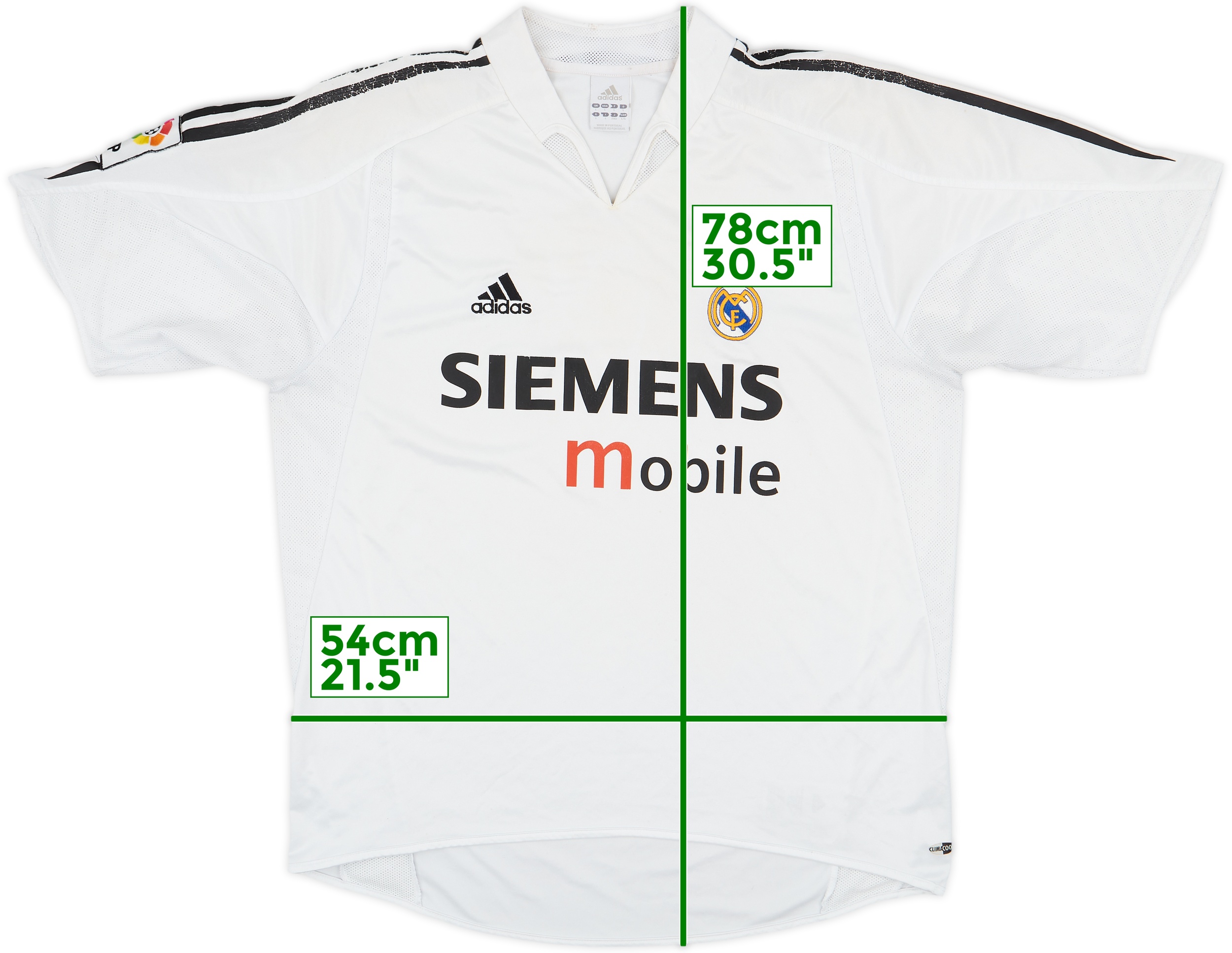 ウェア Real Madrid 04/05 Home Authentic jersey 2004-05 Real Madrid Home Shirt - 4/10 - (L)