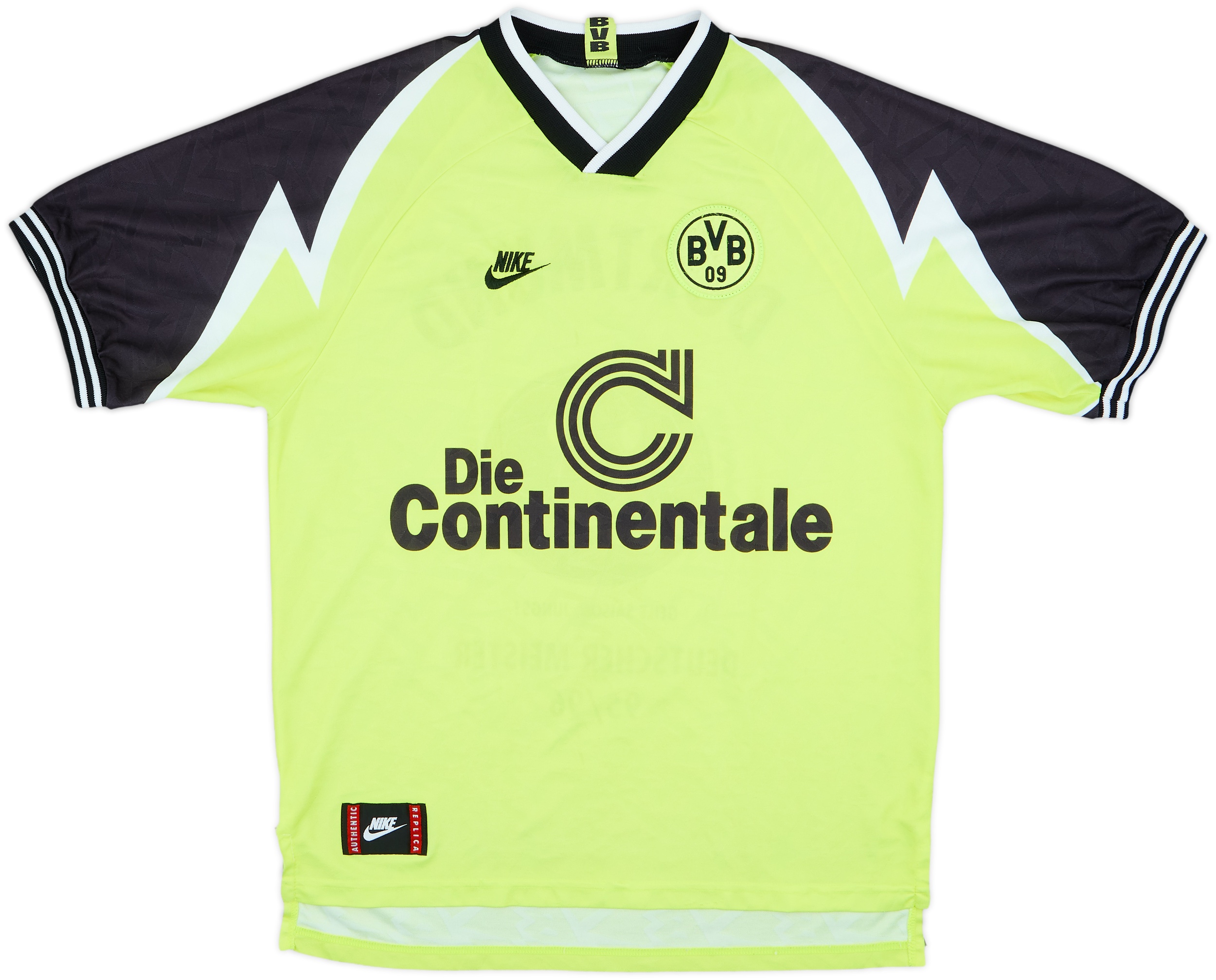 Nike ドルトムント 1995-96年 ユニフォーム 1995-96 Borussia Dortmund 'Deutscher Meister' Home Shirt - 8/10 - (XL)