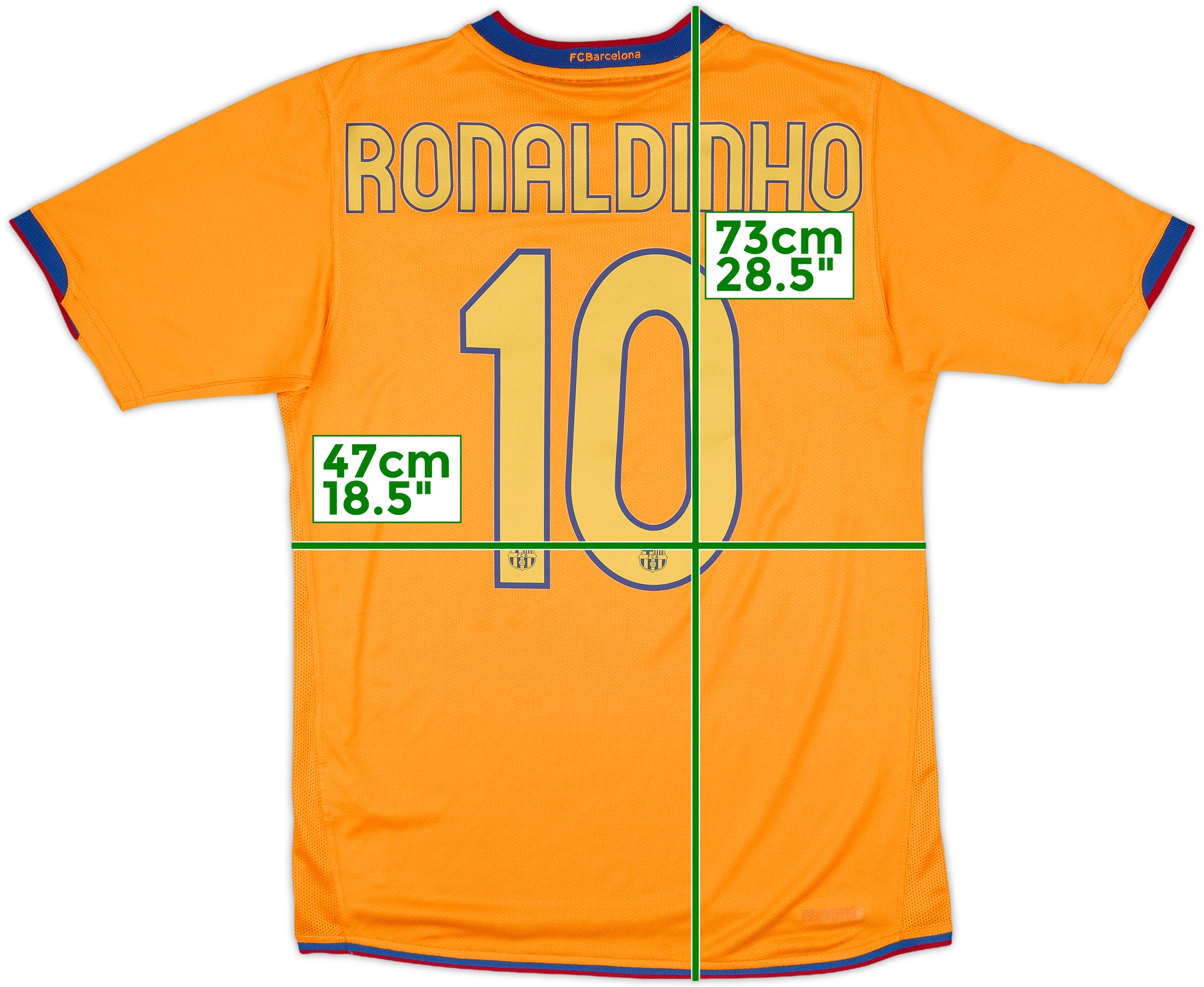 FC Barcelona Ronaldinho 10 シャツ 2006-08 Barcelona Away Shirt Ronaldinho #10 - 9/10 - (S)