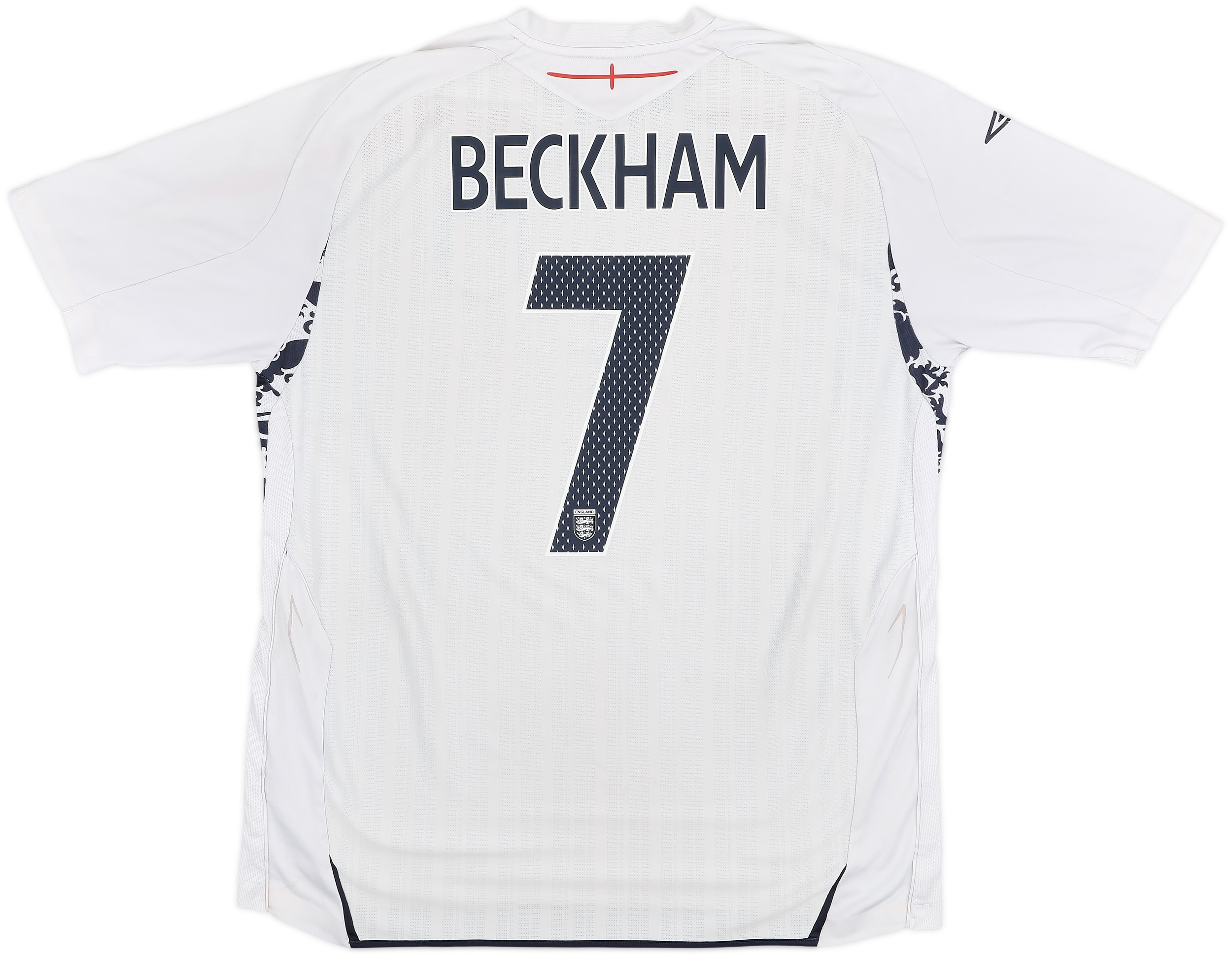 ウェア DEAD STOCK England game shirt BECKHAM 2007-09 England Home Shirt Beckham #7 - 7/10 - (XXL)