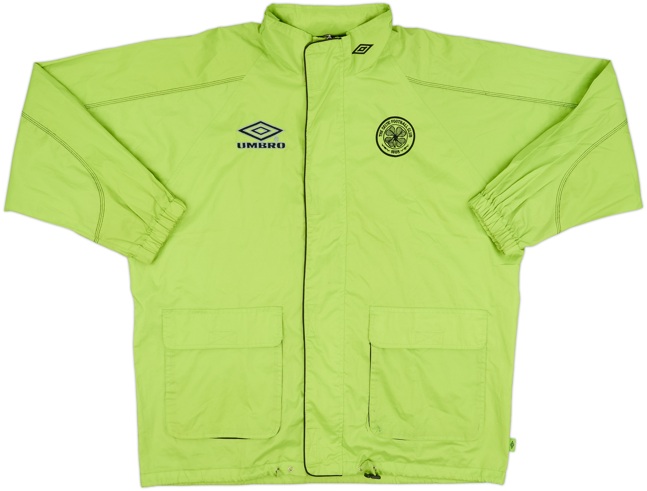 1998-99 Celtic Umbro Hooded Rain Jacket - 8/10 - (M)
