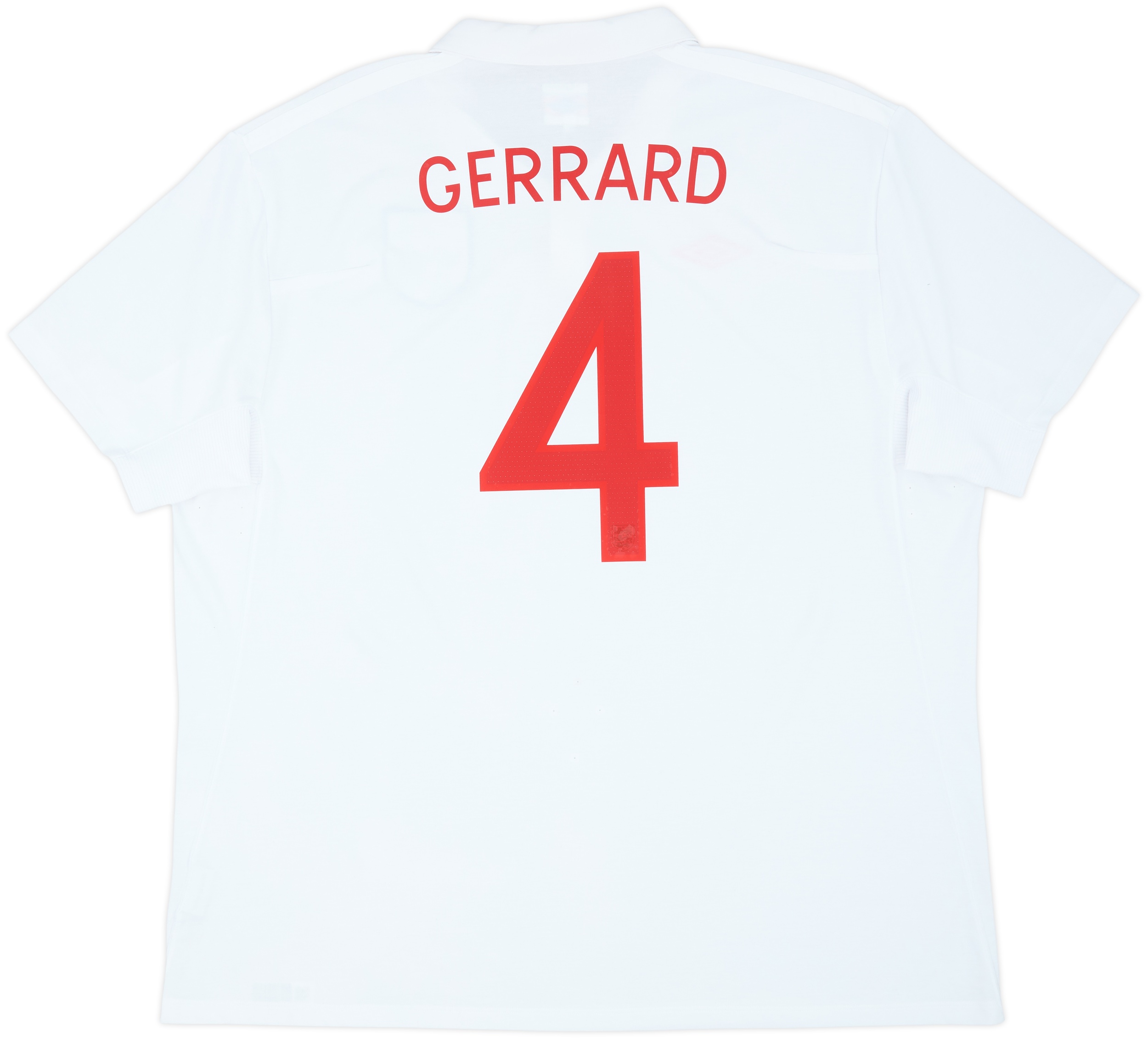 2009-10 England Home Shirt Gerrard #4 - 9/10 - (3XL) 2009-10 England Home Shirt Gerrard #4 - 9/10 - (3XL)