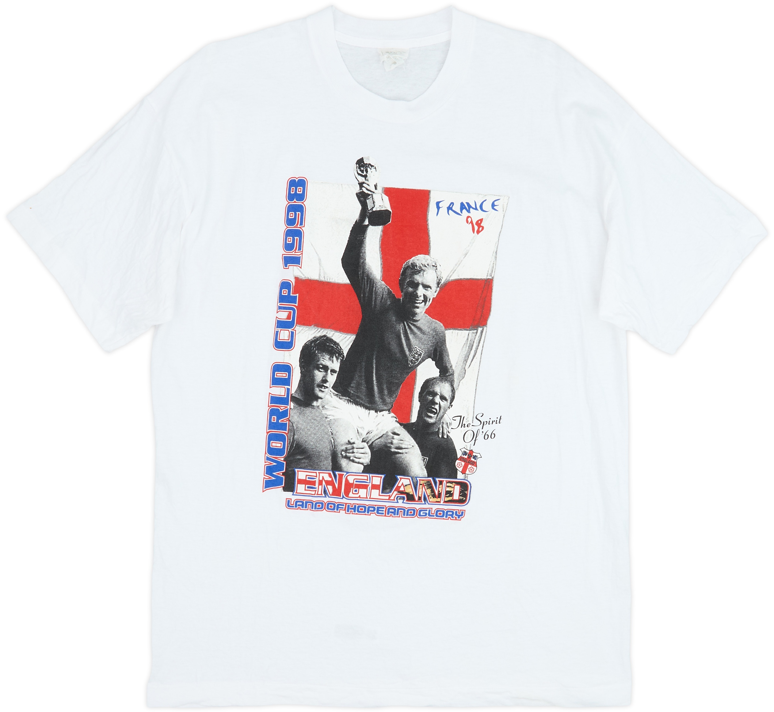 1990s England World Cup 1998 Fan Shirt - 8/10 - (XXL)