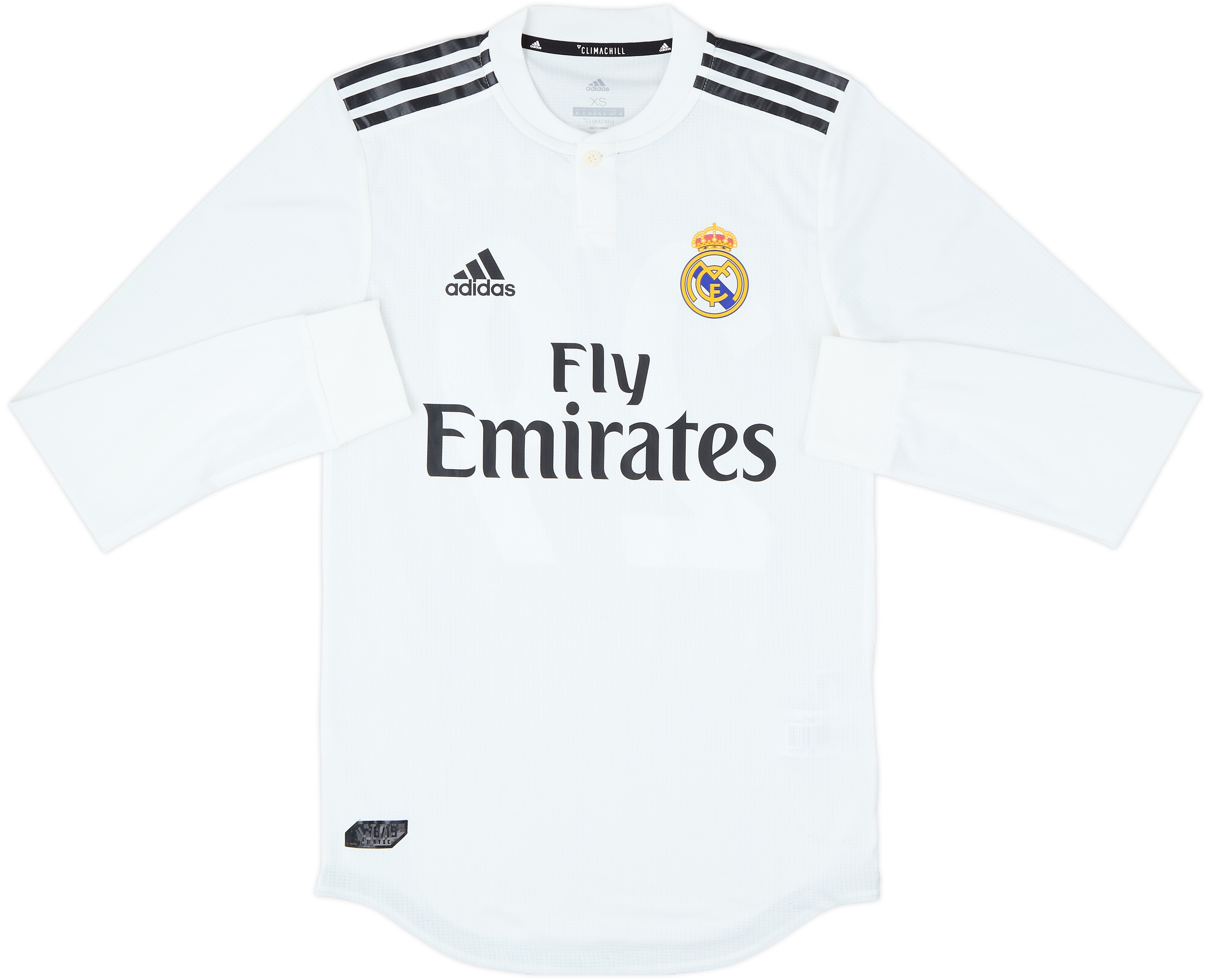 2018-19 Real Madrid Authentic Home L/S Shirt Rodriguez #29