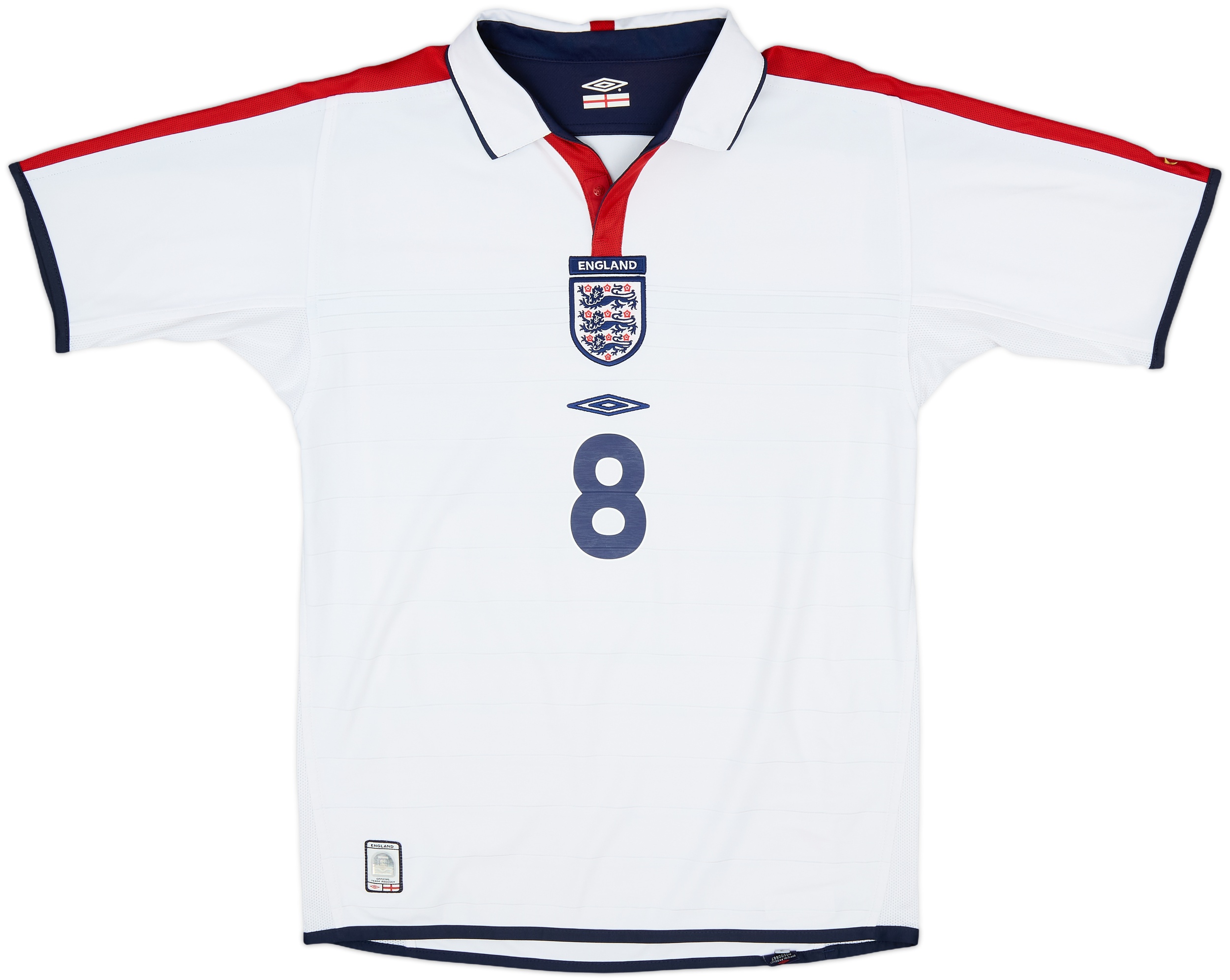イングランド代表 Umbro シャツ SCHOLES 8 2003-05 England Home