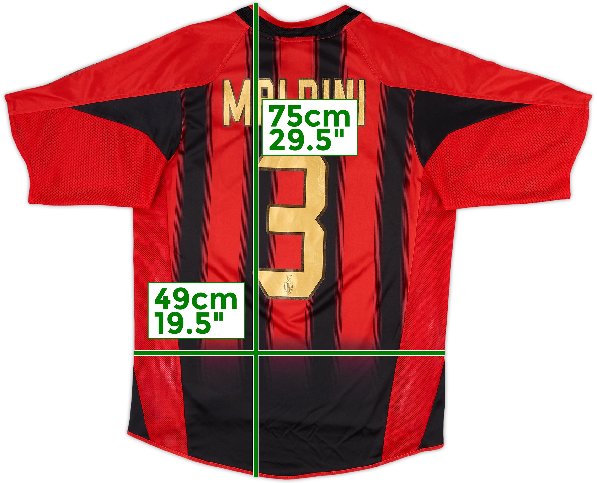 ACミラン MALDINI 3番 シャツ MALDINI #3 AC Milan Jersey 2006/2007 Long Sleeve Retro