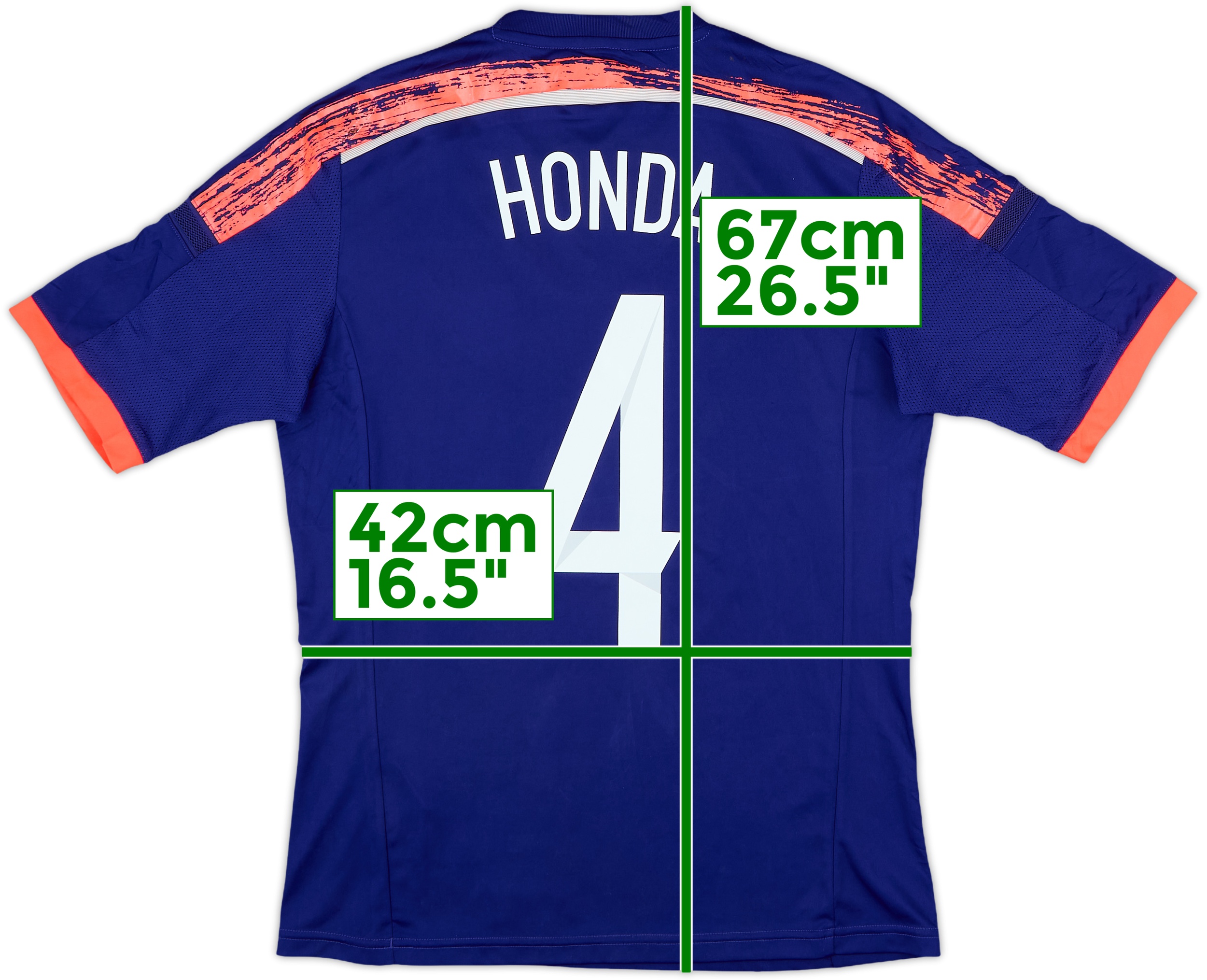 2013-15 Japan Home Shirt Honda #4 - 8/10 - (S)