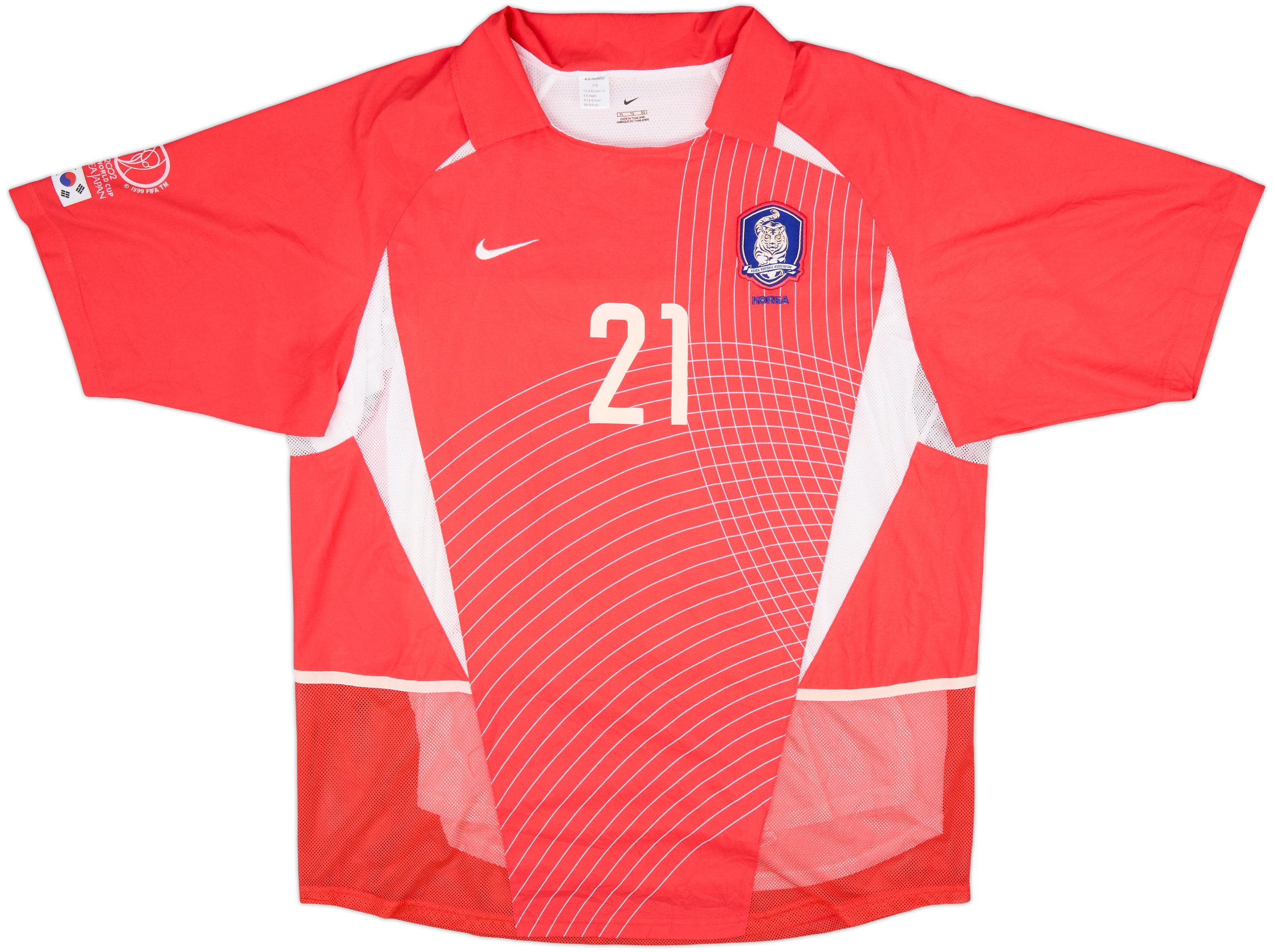 2002-03 South Korea Player Issue Home Shirt J S Park #21 - 8