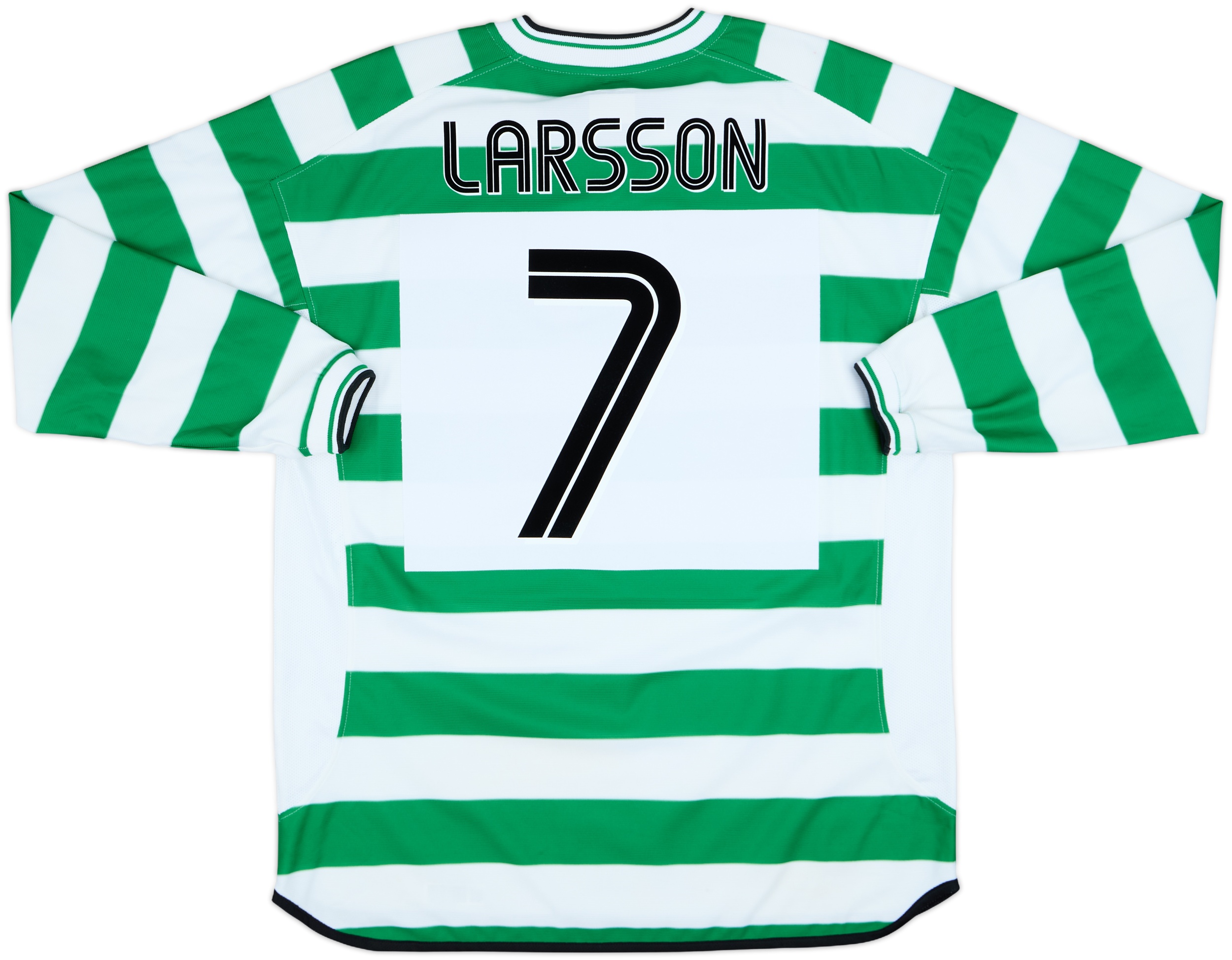 2001-03 Celtic Home L/S Shirt Larsson #7 - 7/10 - (XL)