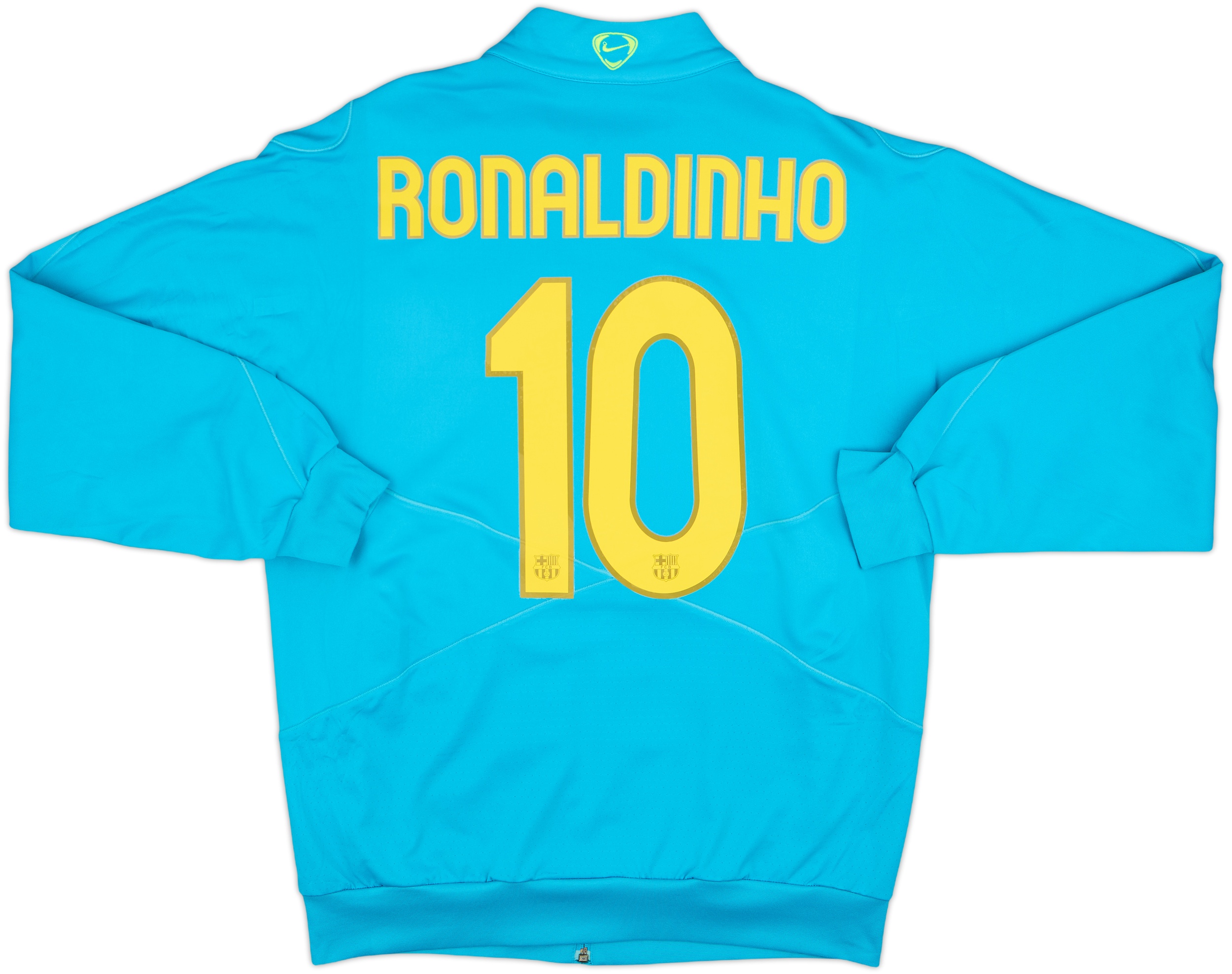 FC Barcelona RONALDINHO 10 長袖ジャージ 2007-08 Barcelona Nike Track Jacket Ronaldinho #10 - 8/10 - (M)