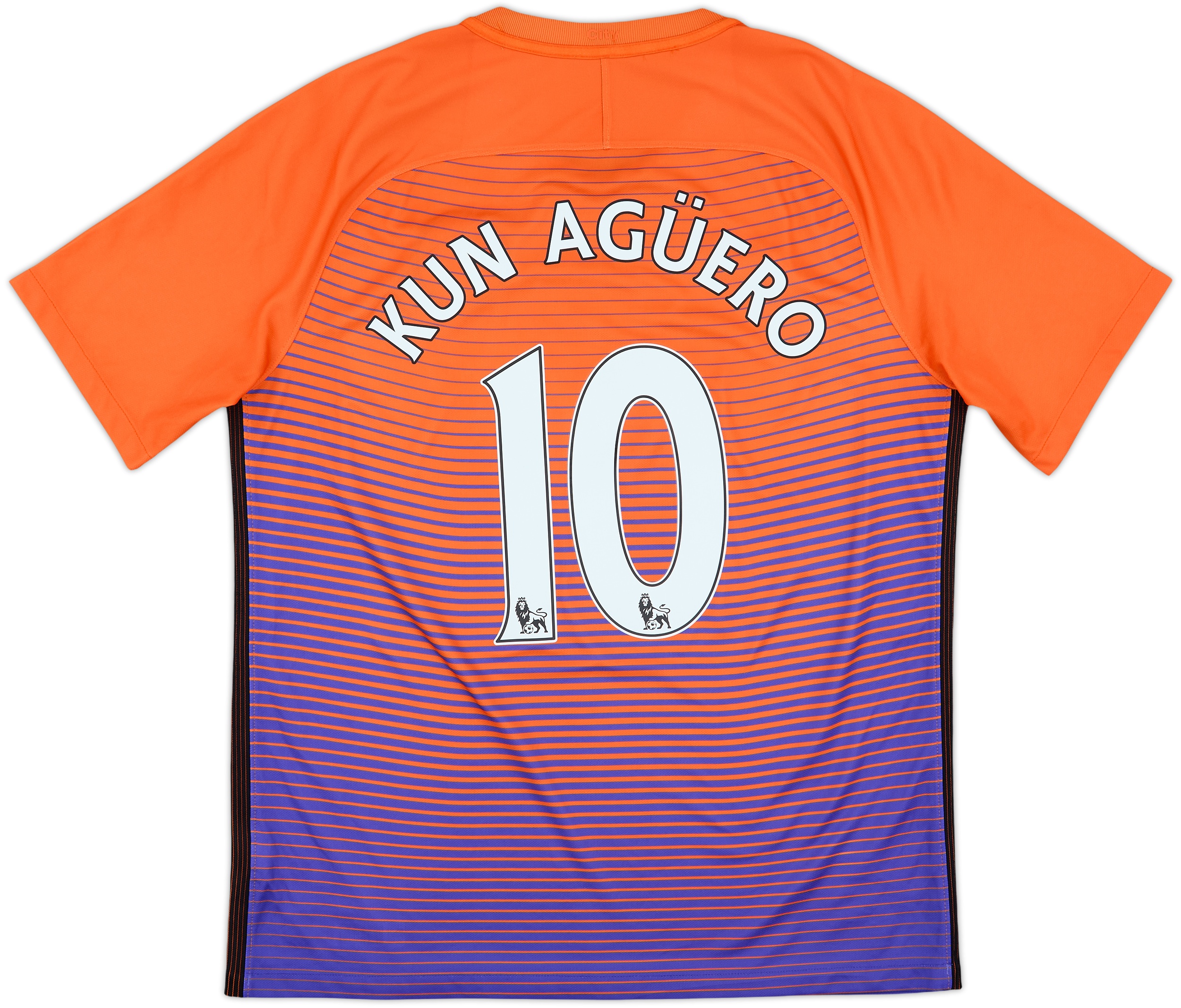 2016-17 Manchester City Third Shirt Kun Aguero #10 - 9/10 - (L)
