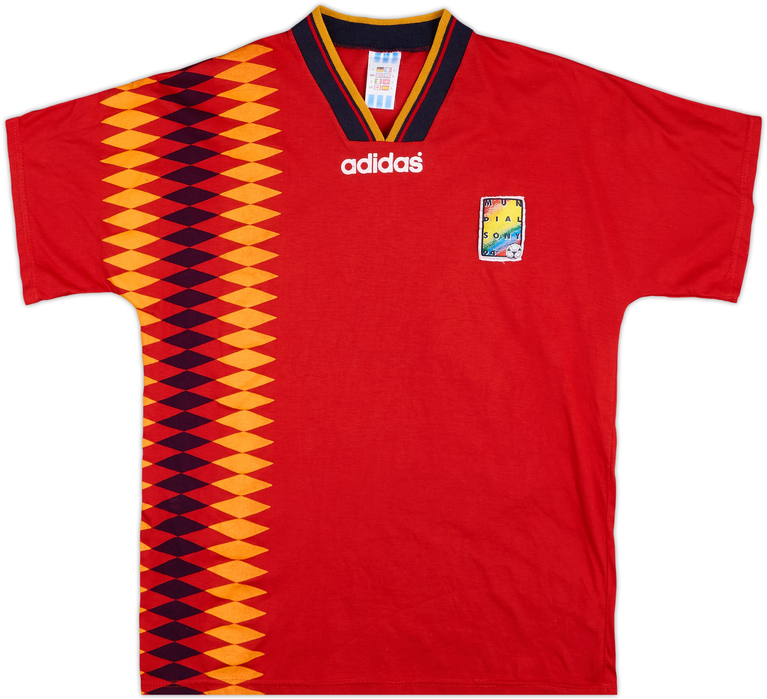 1994 Spain adidas World Cup 94 Tee - 9/10 - (L)