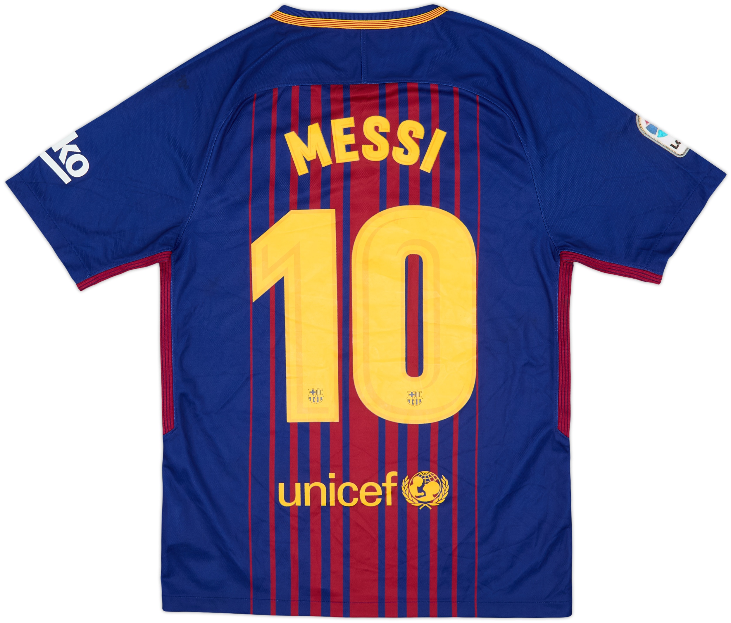 2017-18 Barcelona Home Shirt Messi #10 - 7/10 - (S)