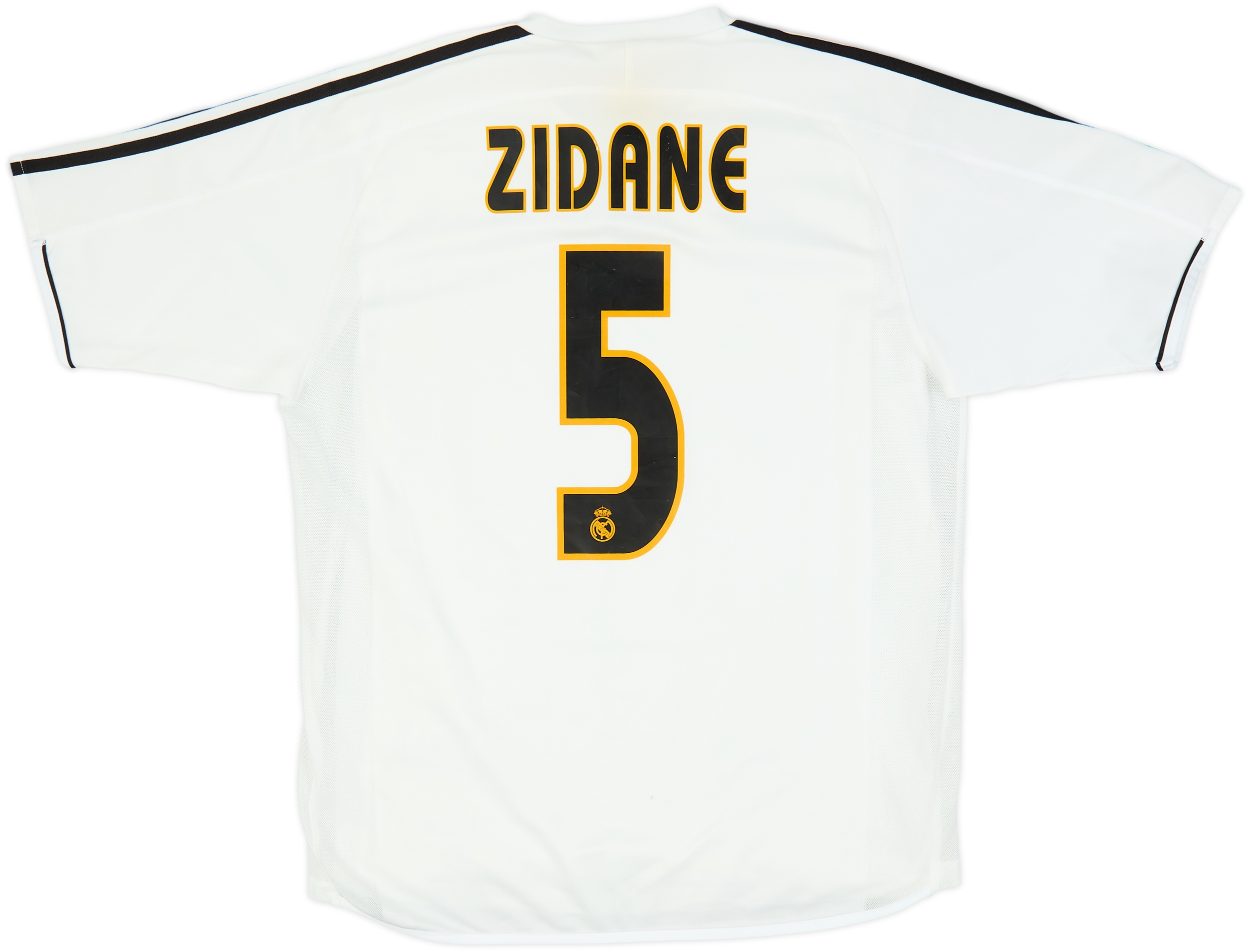 2003-04 Real Madrid Player Issue Home Shirt Zidane #5 - 6/10 - (M)