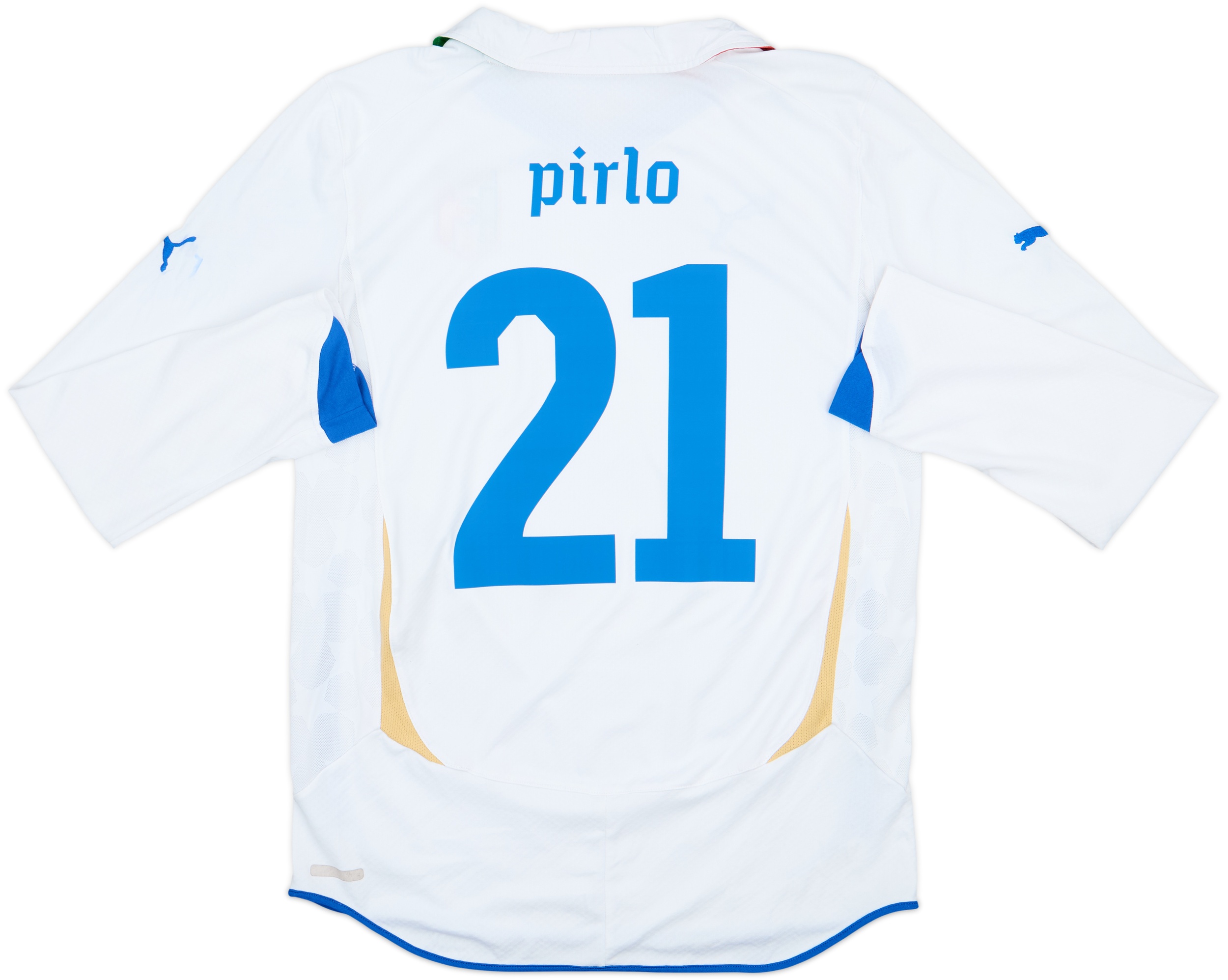 2010-12 Italy Away L/S Shirt Pirlo #21 - 8/10 - (M)