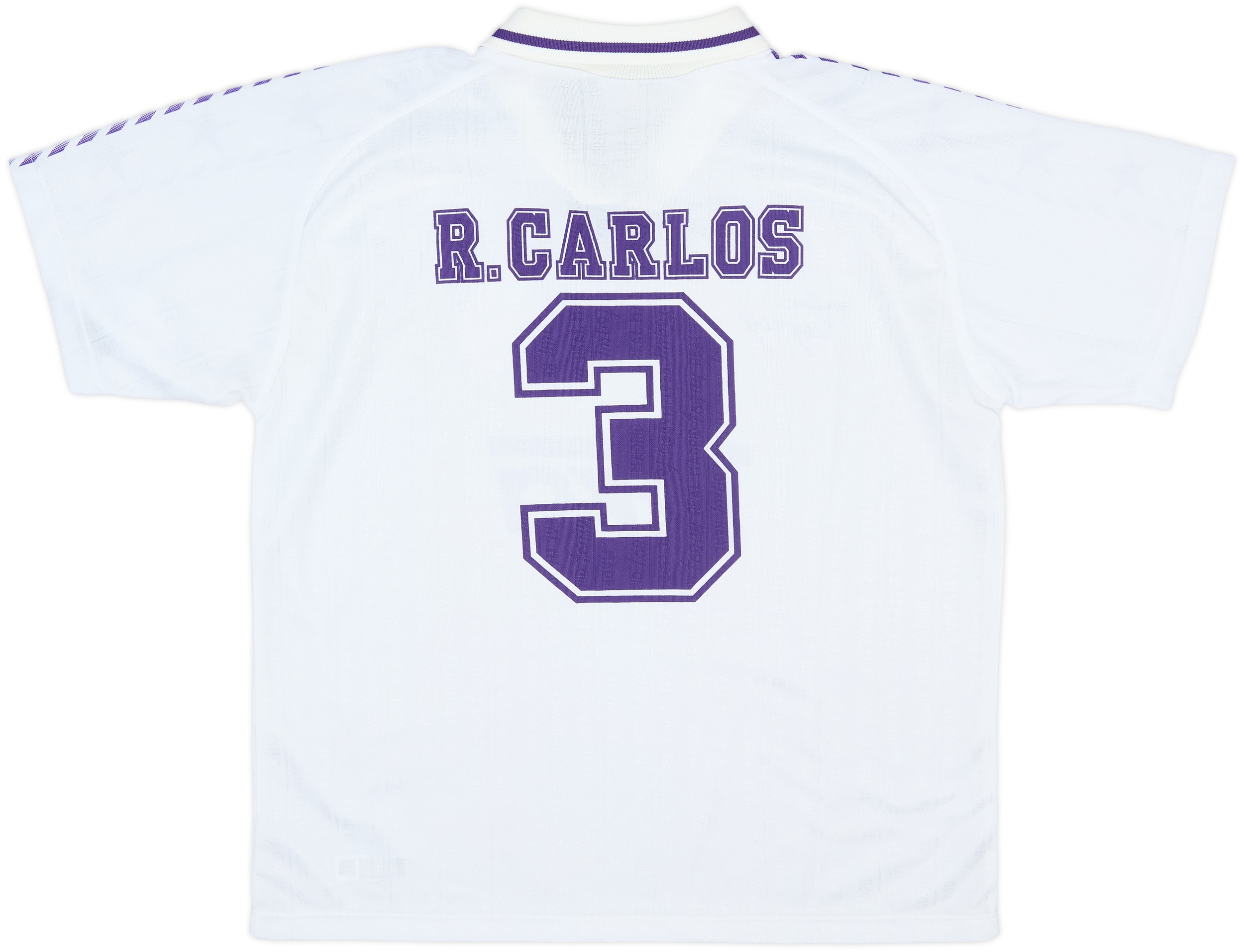 1996-97 Real Madrid Taquy Home Shirt R.Carlos #3 - 8/10 - (M)