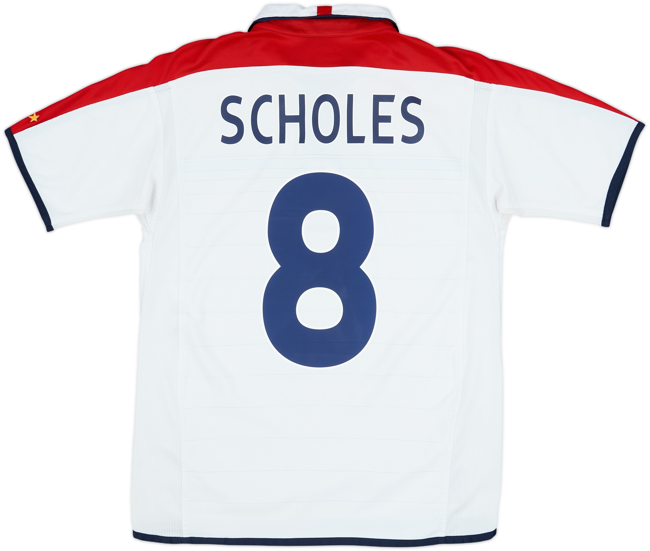 2003-05 England Home Shirt Scholes #8 - 6/10 - (XL.Boys)