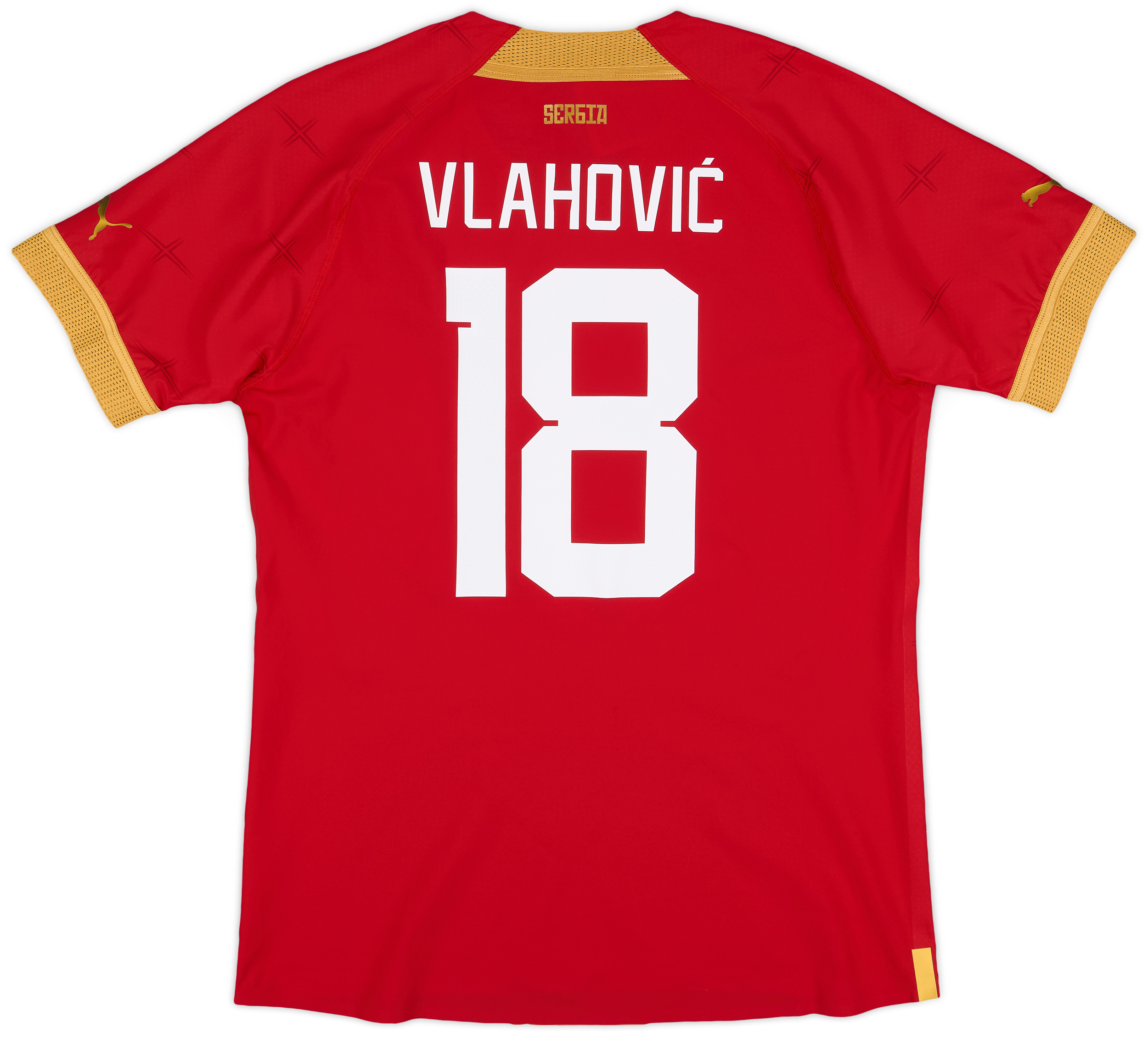2022-23 Serbia Player Issue Home Shirt Vlahovic #18