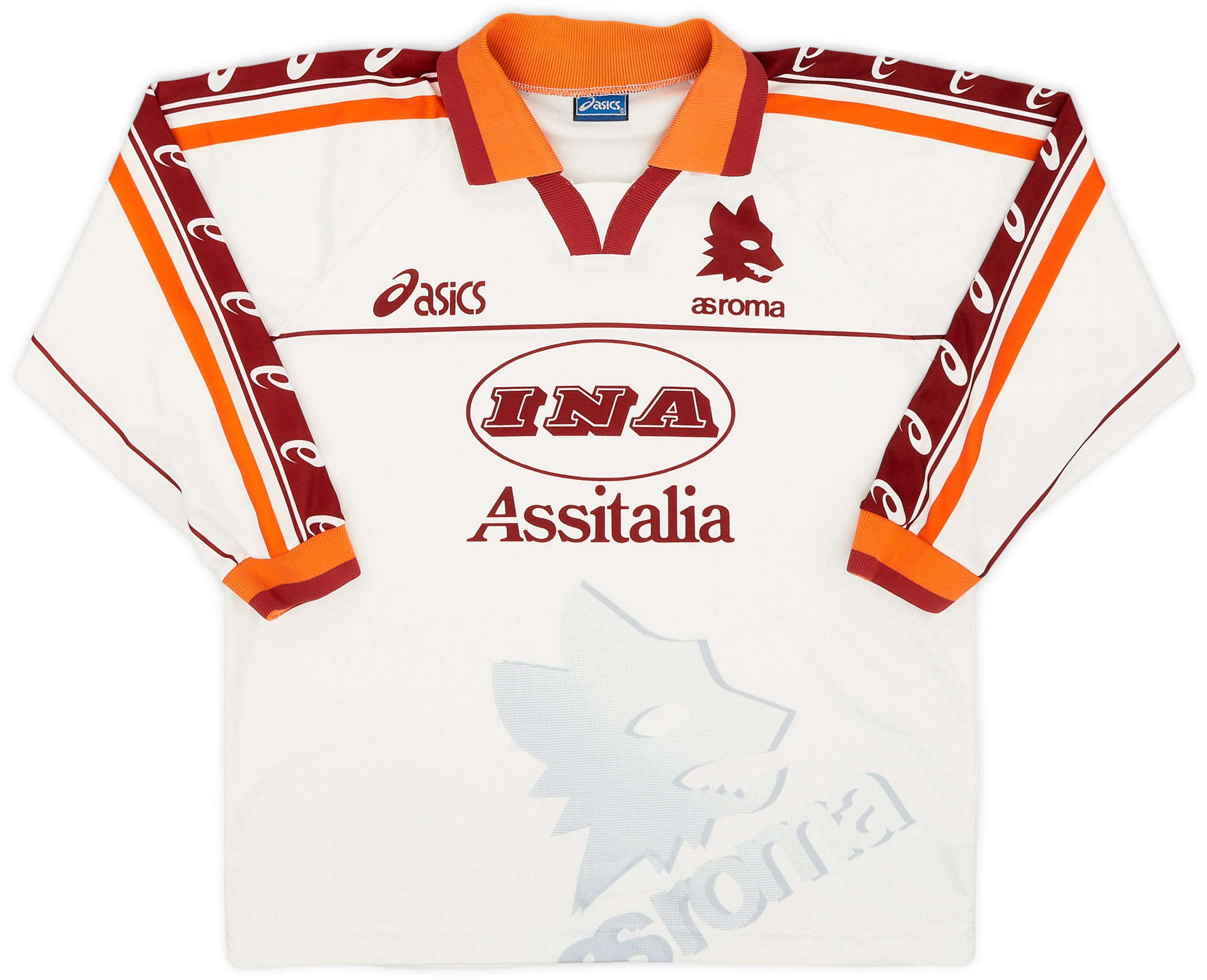 1995-96 Roma Away L/S Shirt - 8/10 - (L.Boys)