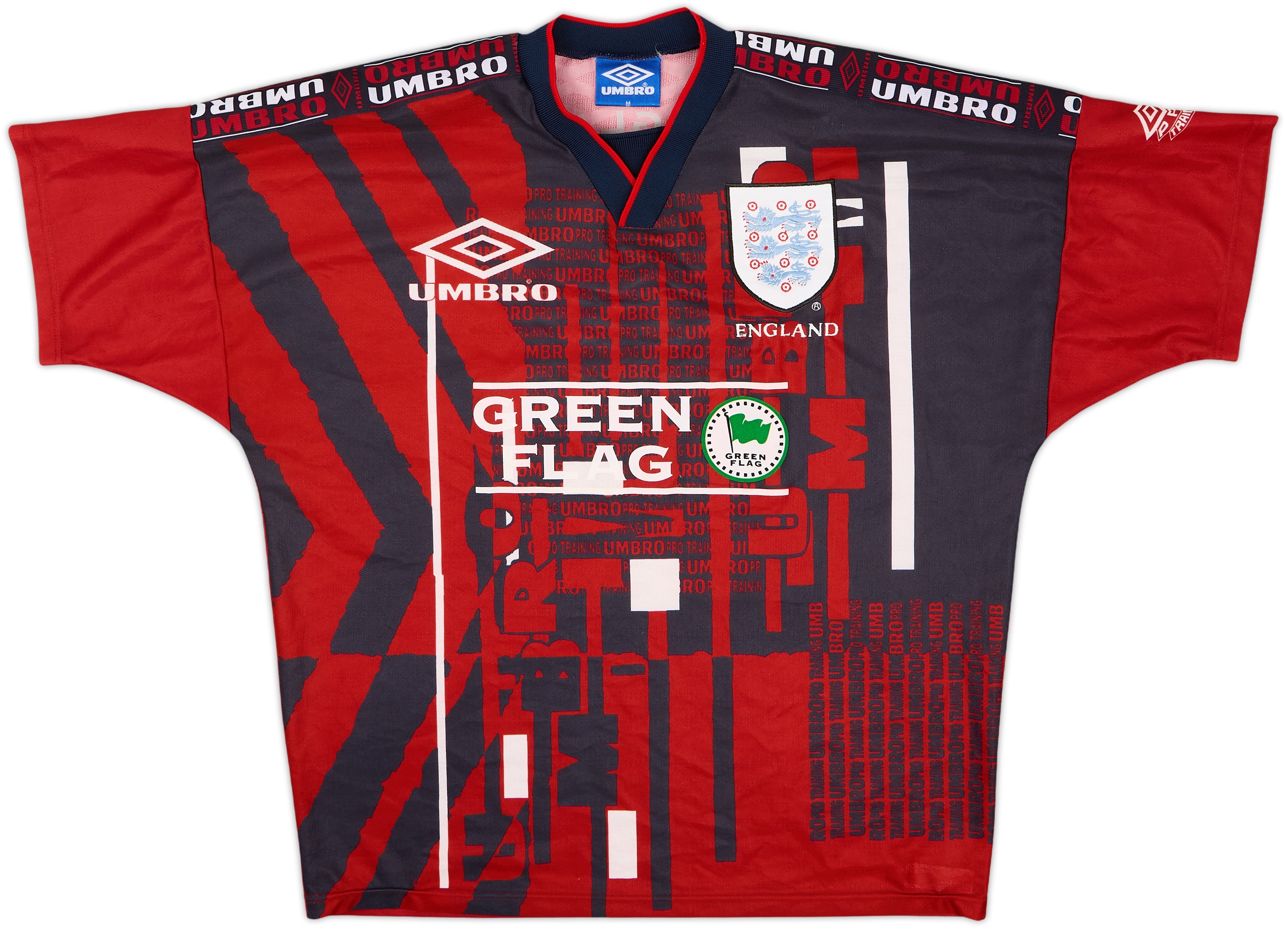 1996-98 England Umbro Training Shirt - 9/10 - (M)